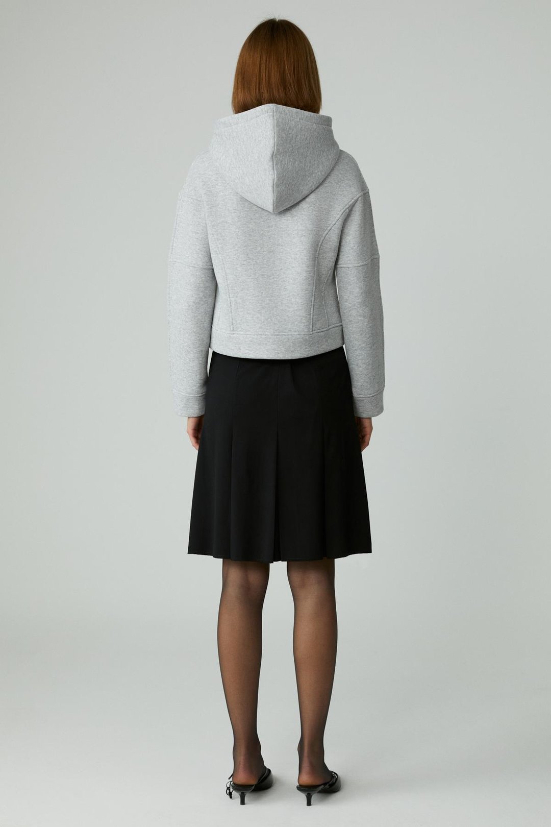 ROBINA Kadın Şardonlu Kapüşonlu Nakış Detaylı Grimelanj Sweatshirt