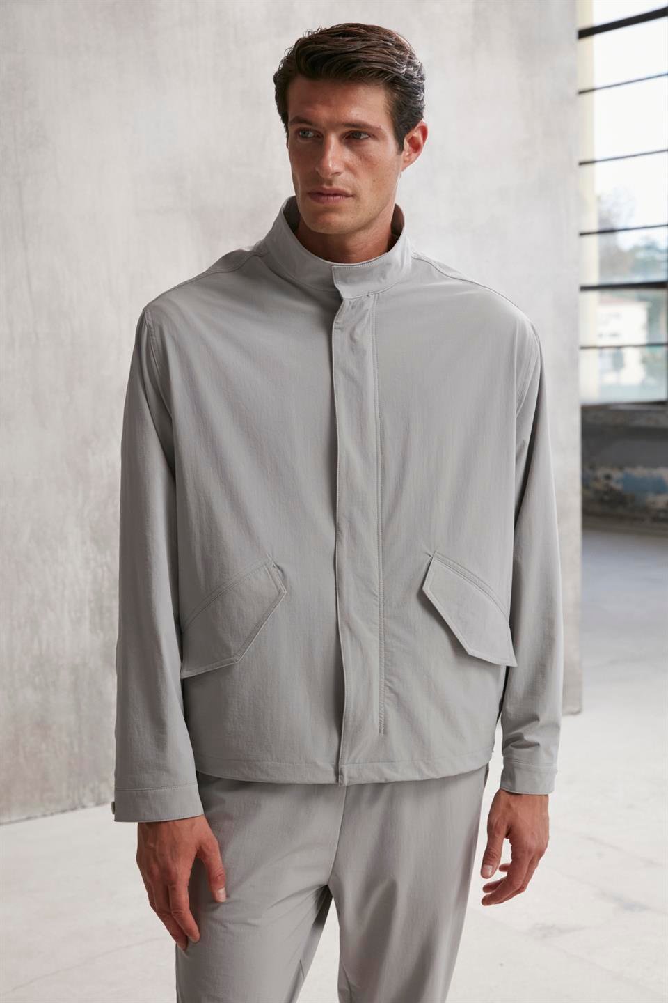 ROGER  Regular Gri Tekli Ceket