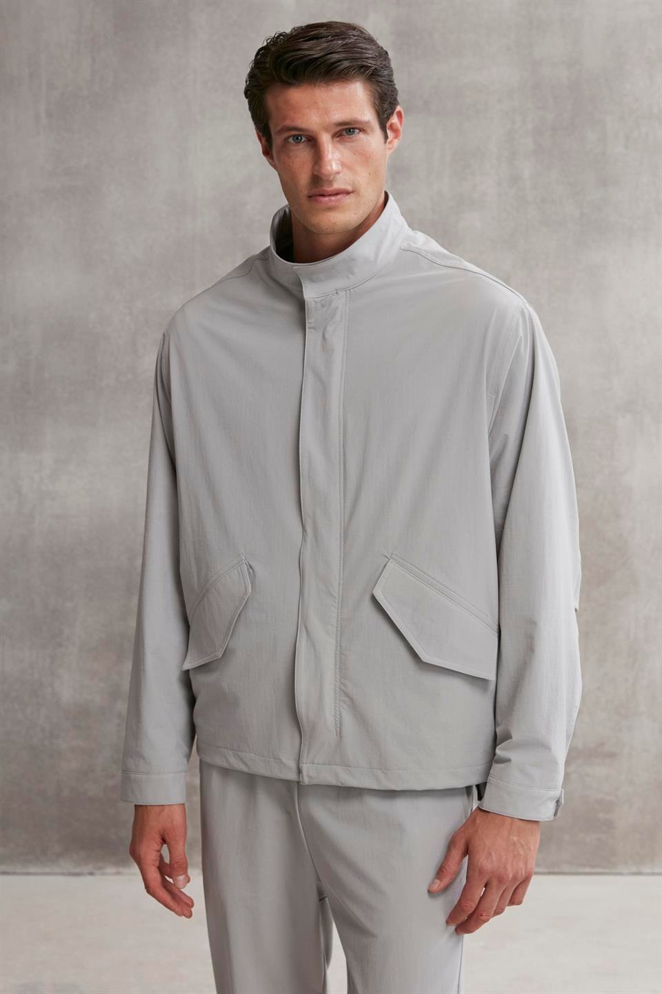 ROGER  Regular Gri Tekli Ceket