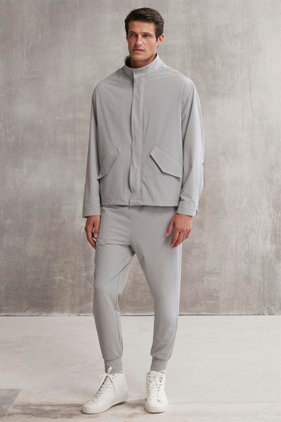 ROGER  Regular Gri Tekli Ceket