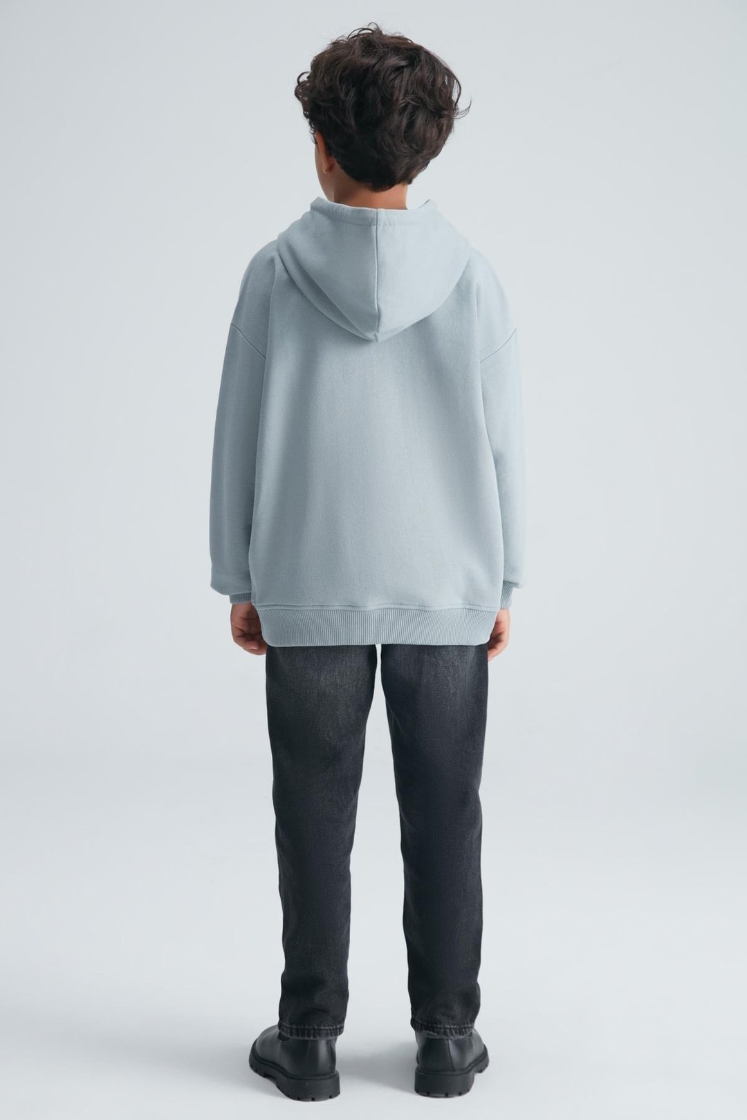 ROY Erkek Çocuk %100 Pamuk Kapüşonlu Gri Sweatshirt