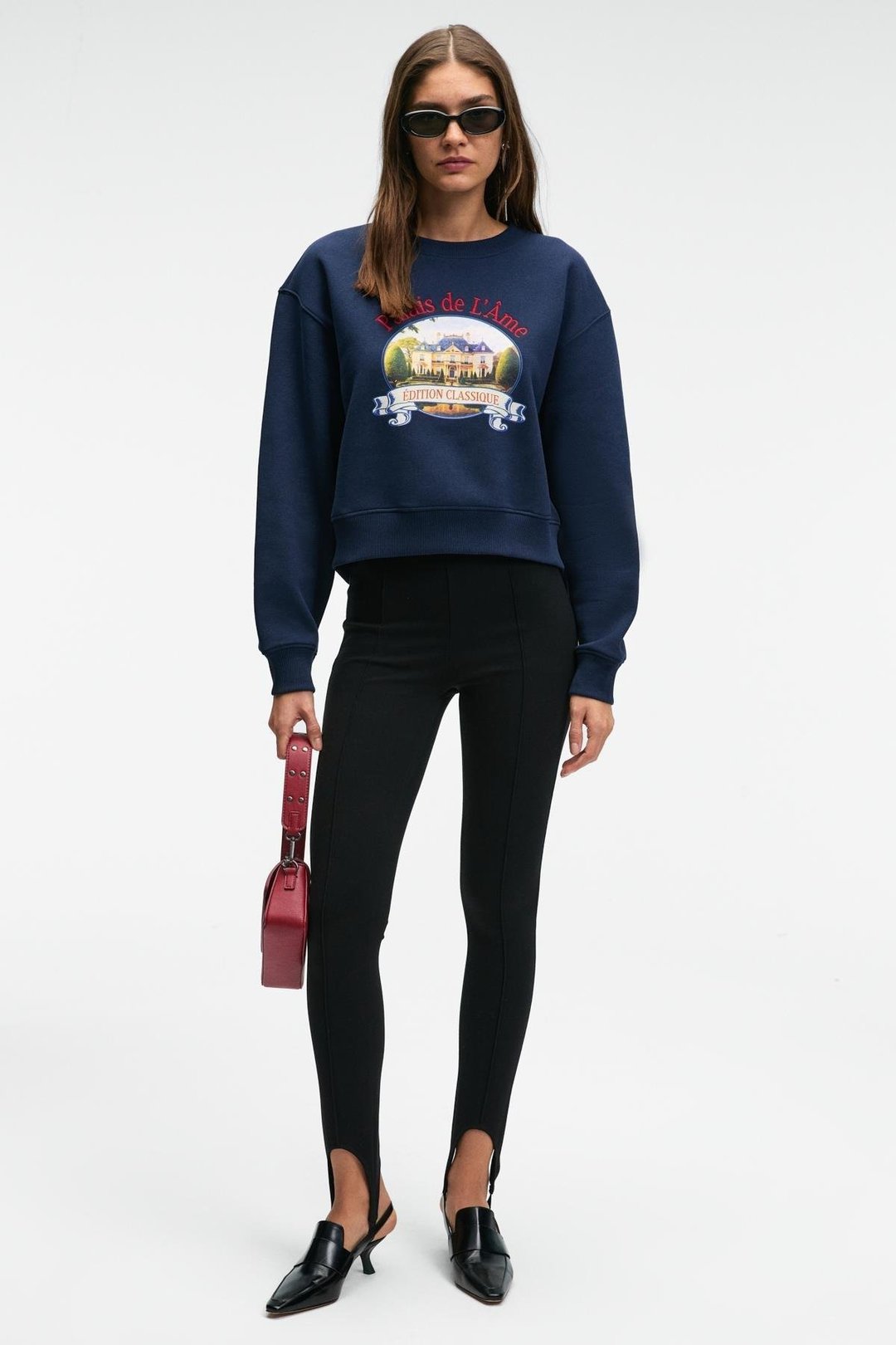 RYSANNE Kadın Esnek Kumaşlı Slim Fit Paçası Lastik Detaylı Siyah Pantolon