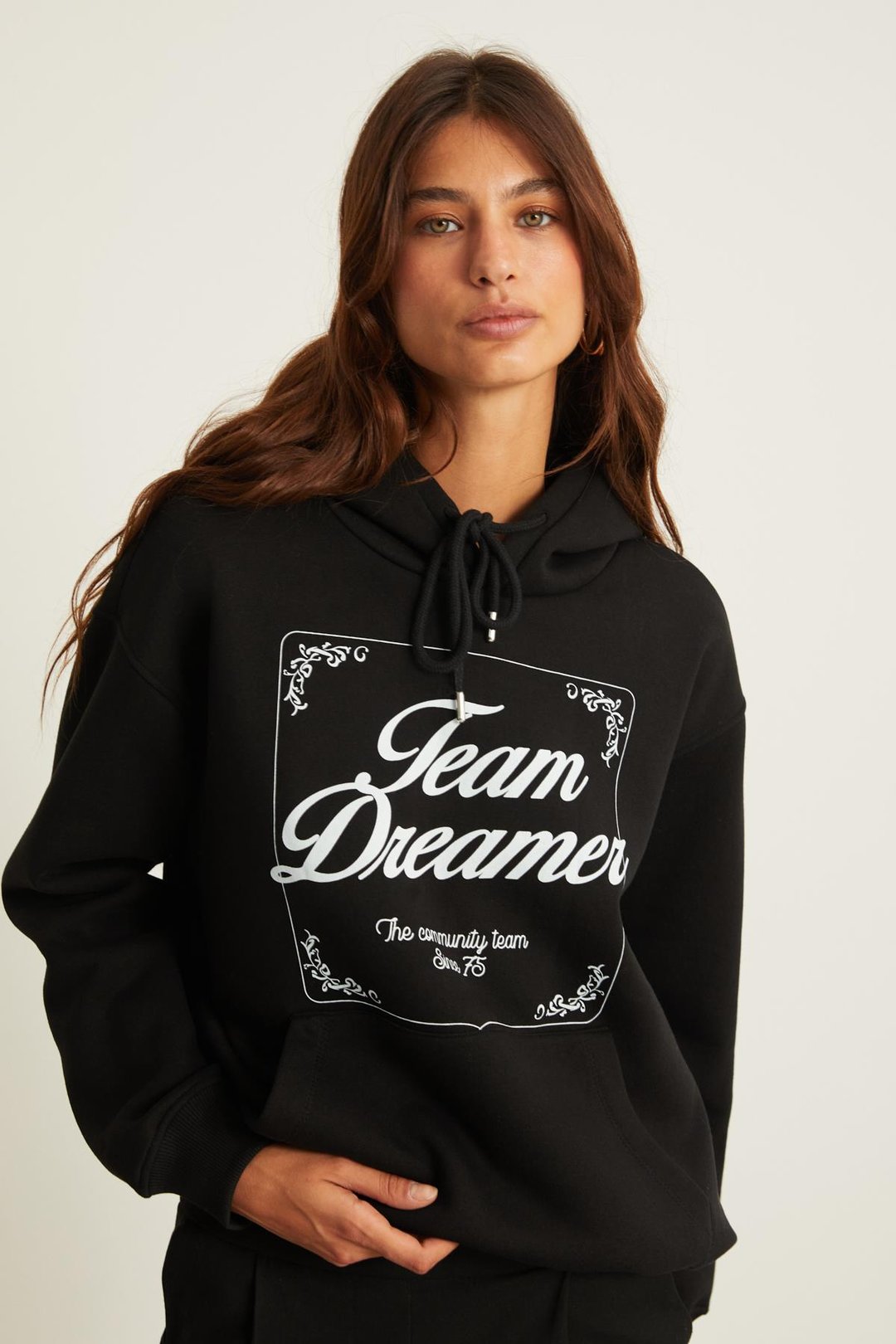 SABINE Regular Relaxed Siyah Tekli Sweatshirt