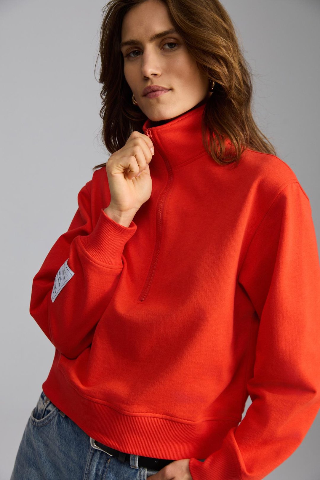 SAILENIS Basic Regular Kırmızı Tekli Sweatshirt