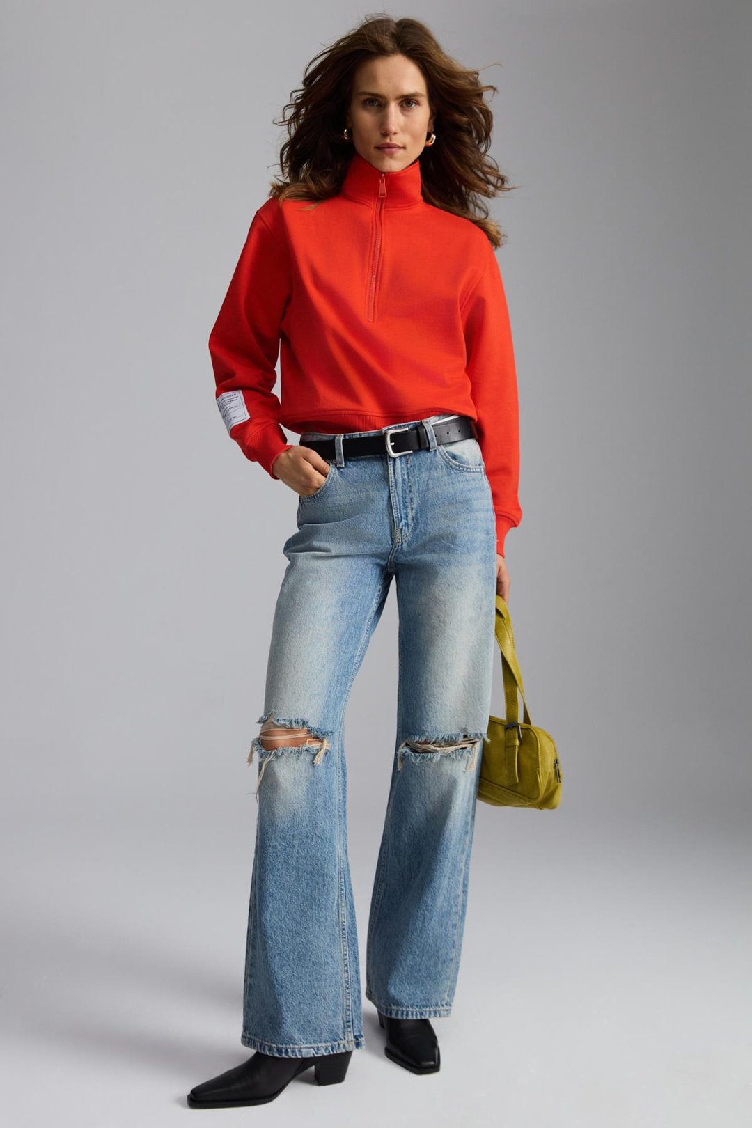 SAILENIS Basic Regular Kırmızı Tekli Sweatshirt