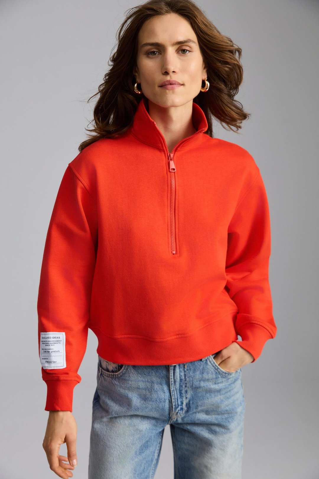 SAILENIS Basic Regular Kırmızı Tekli Sweatshirt