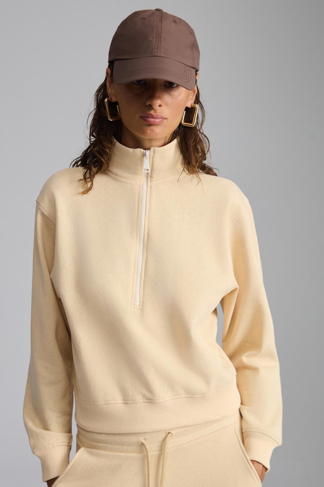 SAILENIS Basic Regular Krem Tekli Sweatshirt