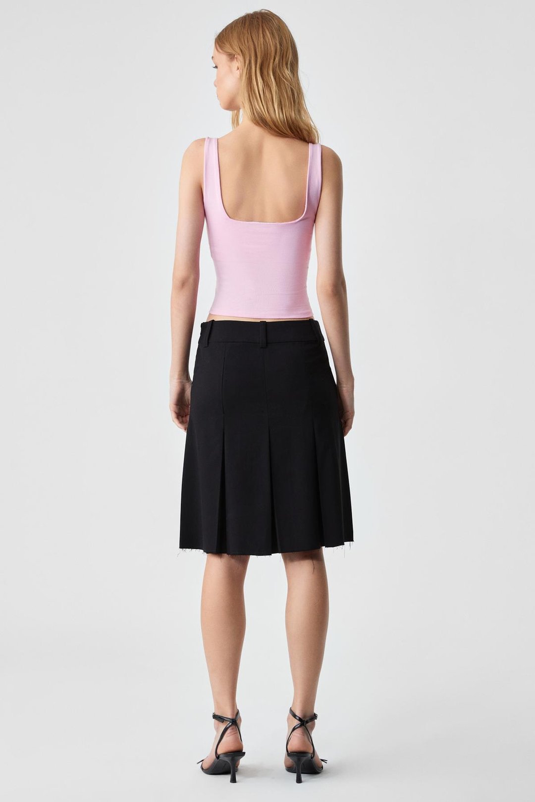 SANUKI Kadın Slim Kısa Oyuk Yaka Pembe Büstiyer