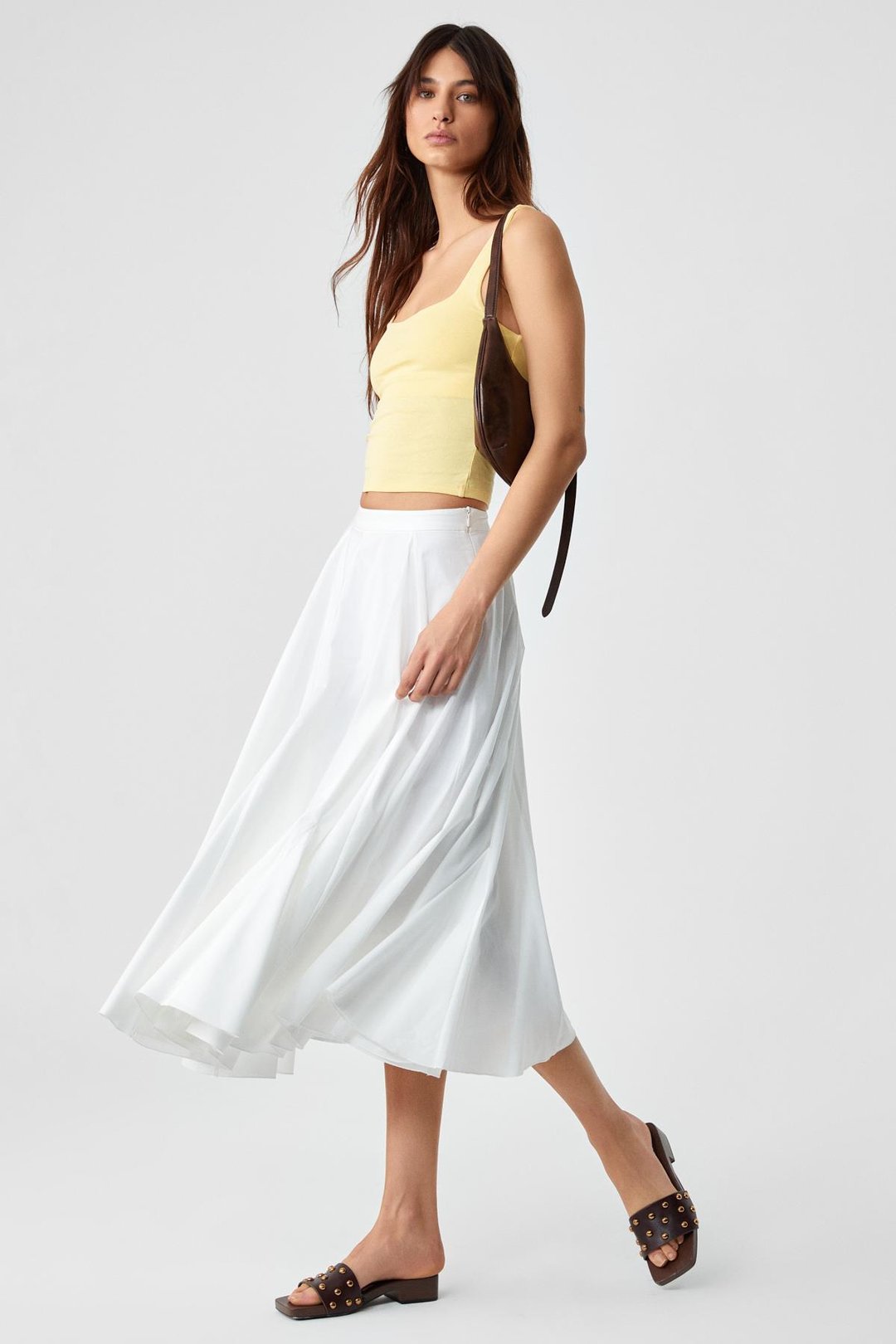 SANUKI Kadın Slim Kısa Oyuk Yaka Sarı Büstiyer