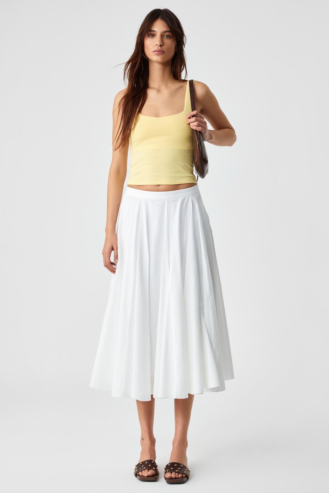 SANUKI Kadın Slim Kısa Oyuk Yaka Sarı Büstiyer