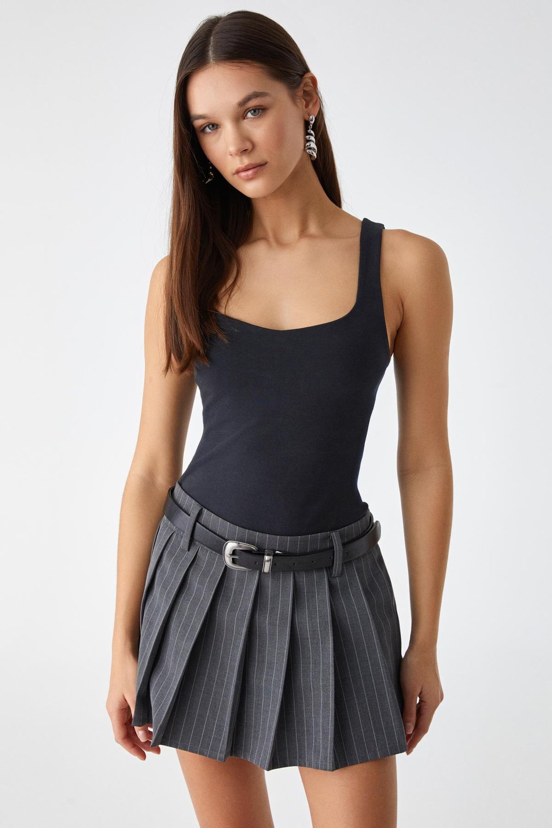 SANUKI Kadın Slim Kısa Oyuk Yaka Siyah Büstiyer