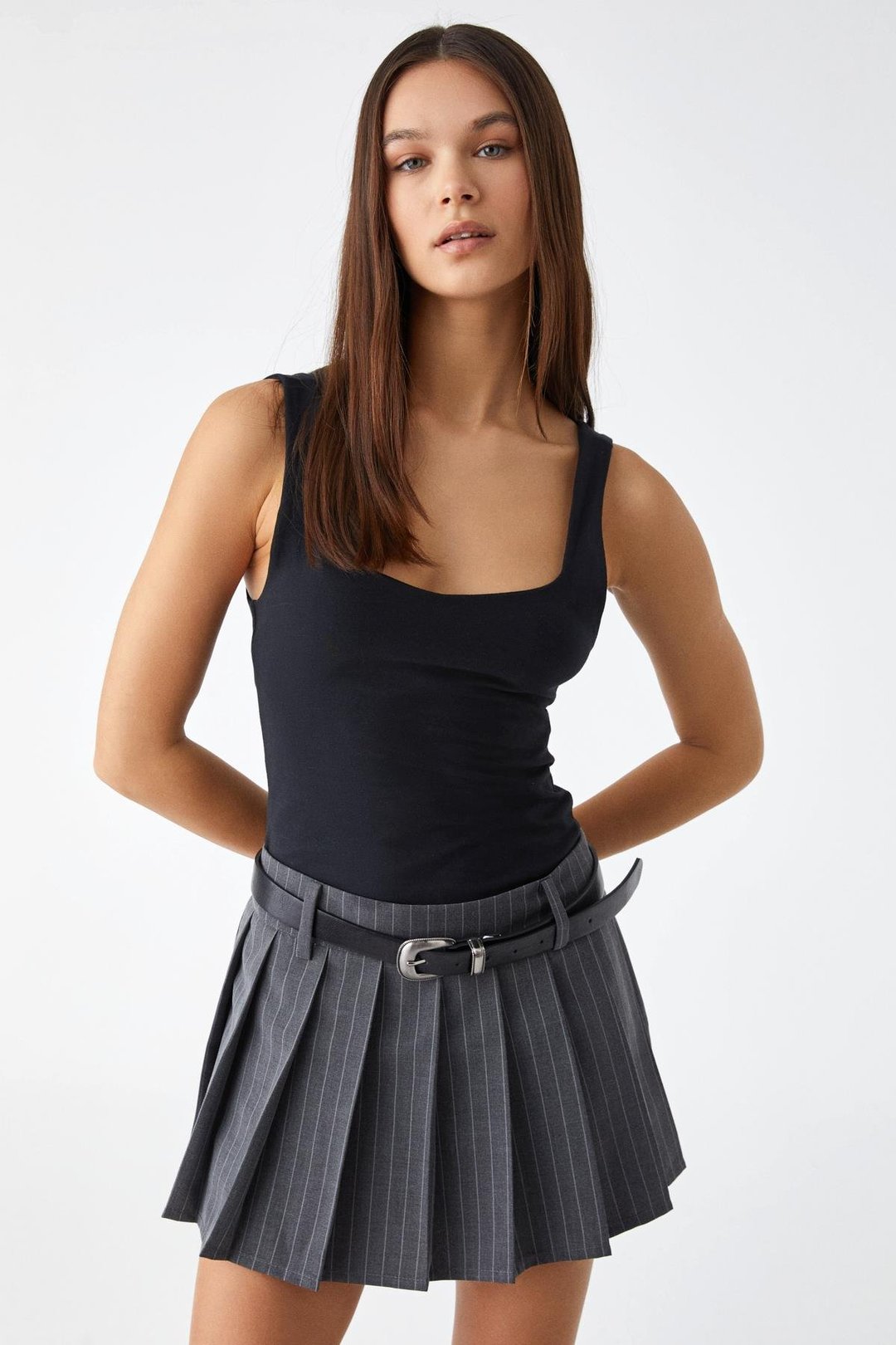 SANUKI Kadın Slim Kısa Oyuk Yaka Siyah Büstiyer