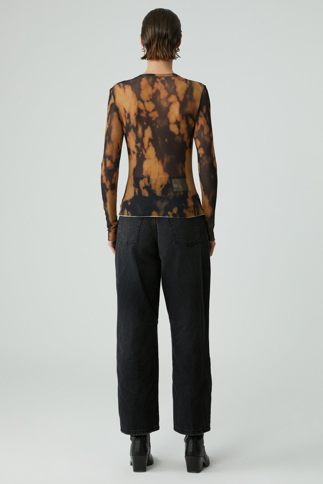 SARAI Kadın Desenli Uzun Kollu Slim Fit Desenli Bluz