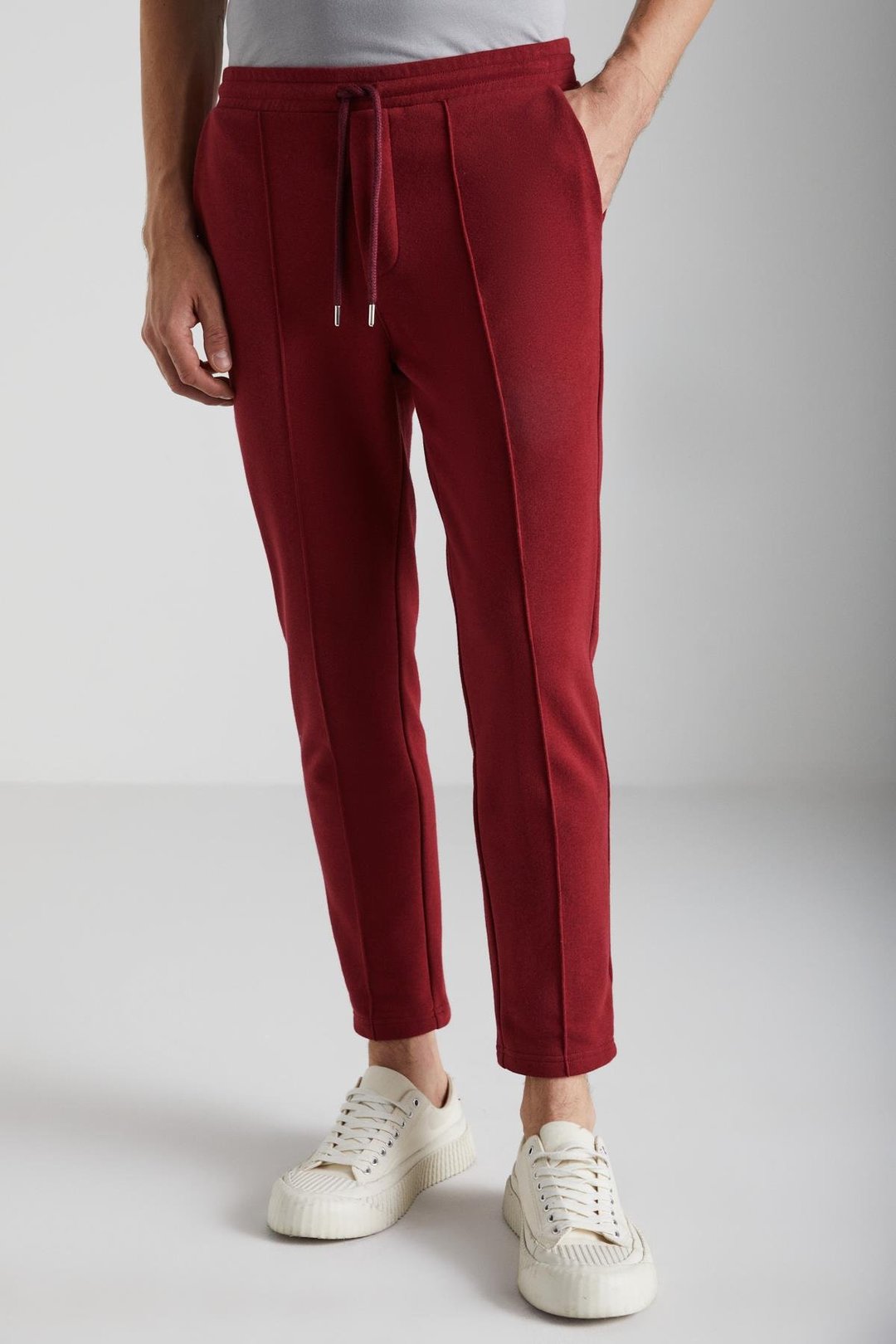 SCUBY Erkek Diagonel organik Kumaşlı İçi Polarsız Nervürlü 3 cepli Jogger Yeşil Eşofman Altı