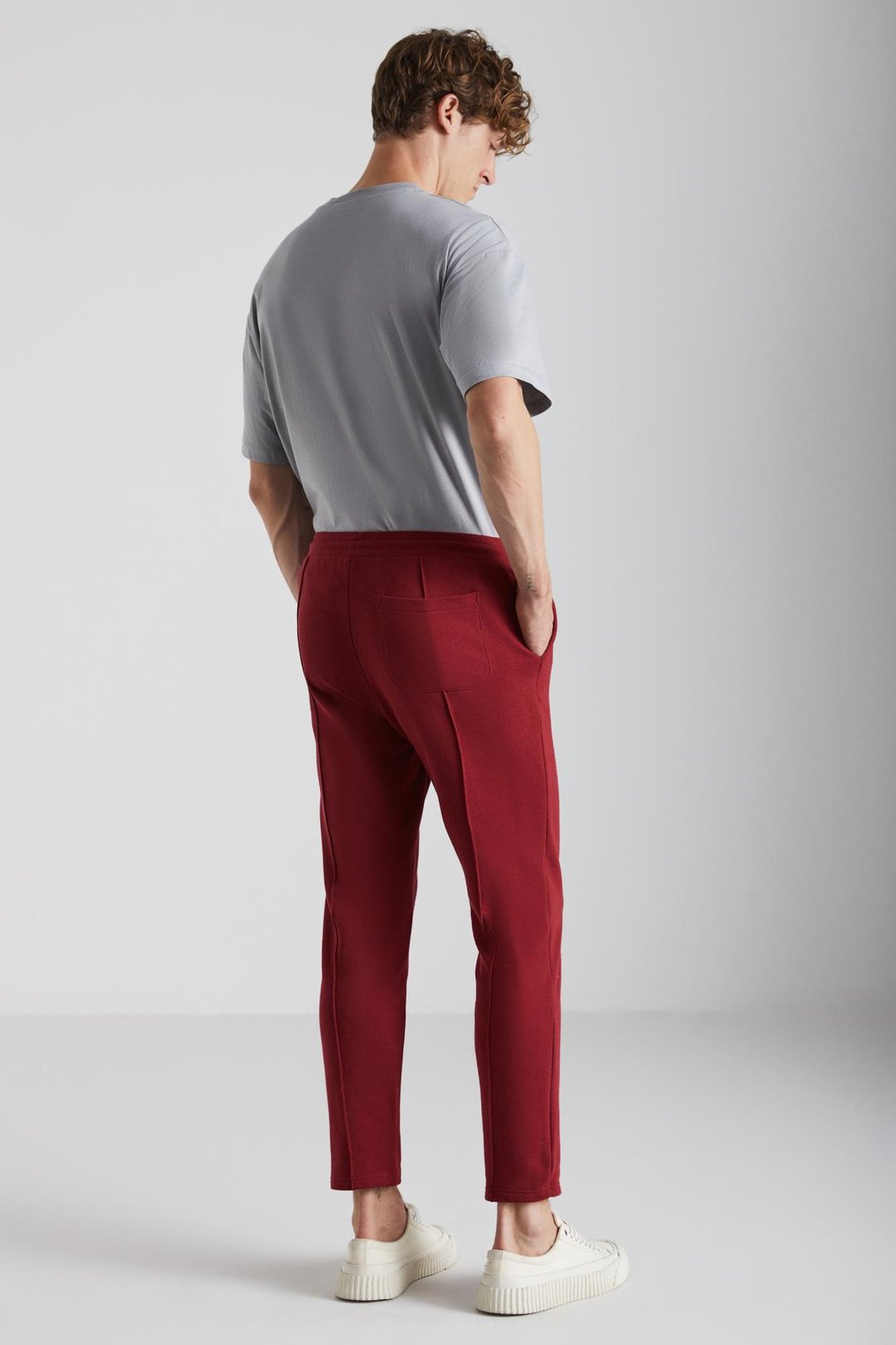 SCUBY Erkek Diagonel organik Kumaşlı İçi Polarsız Nervürlü 3 cepli Jogger Yeşil Eşofman Altı