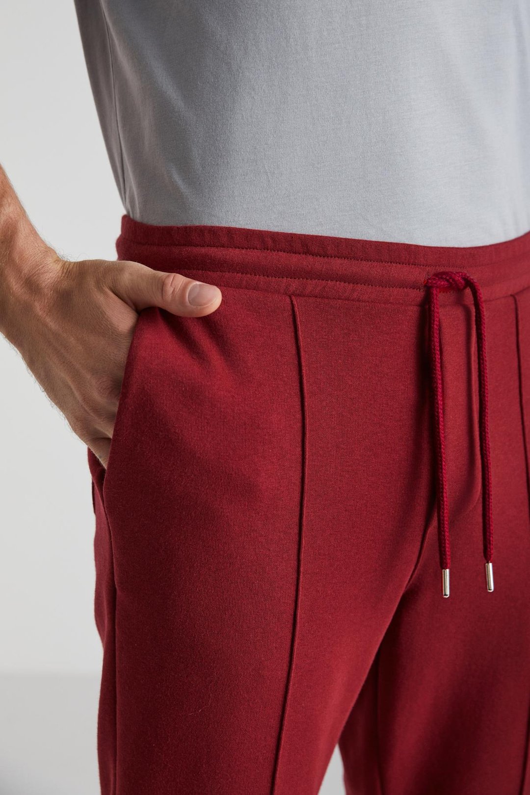 SCUBY Erkek Diagonel organik Kumaşlı İçi Polarsız Nervürlü 3 cepli Jogger Yeşil Eşofman Altı