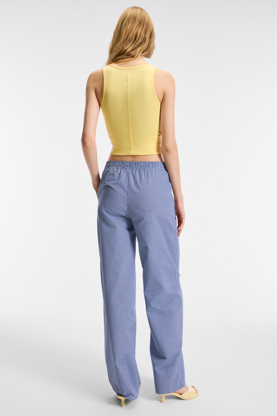 SEPHIRA Kadın Oyuk Yakalı Yumuşak Kumaşlı Slim Fit Sarı Atlet