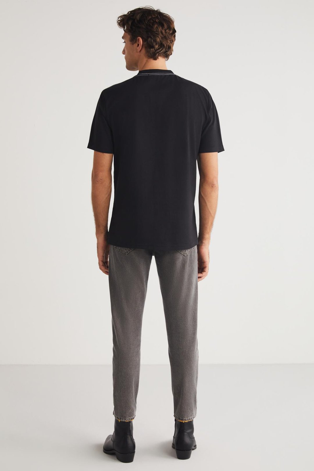 SEVILLA Basic Regular Siyah Tekli T-Shirt