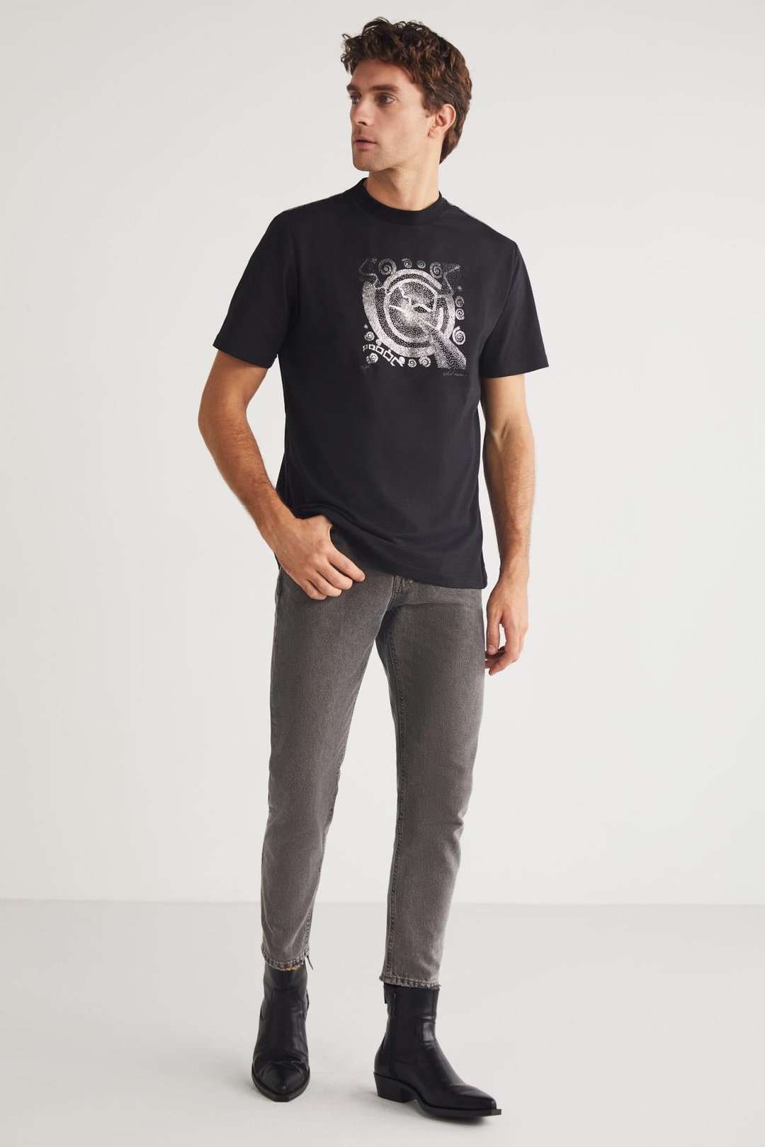 SEVILLA Basic Regular Siyah Tekli T-Shirt