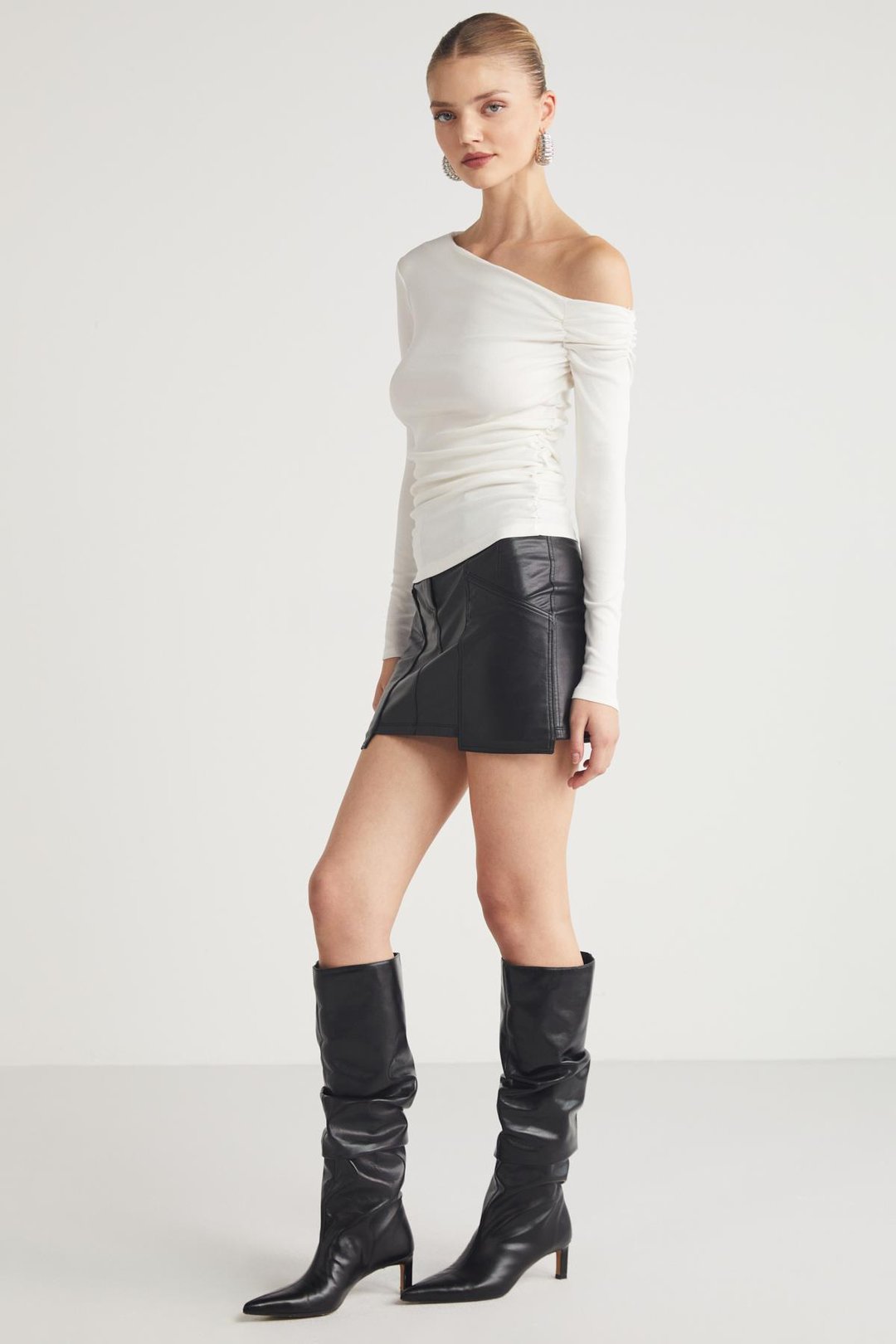 SISSI  Relaxed Ekru Tekli Bluz