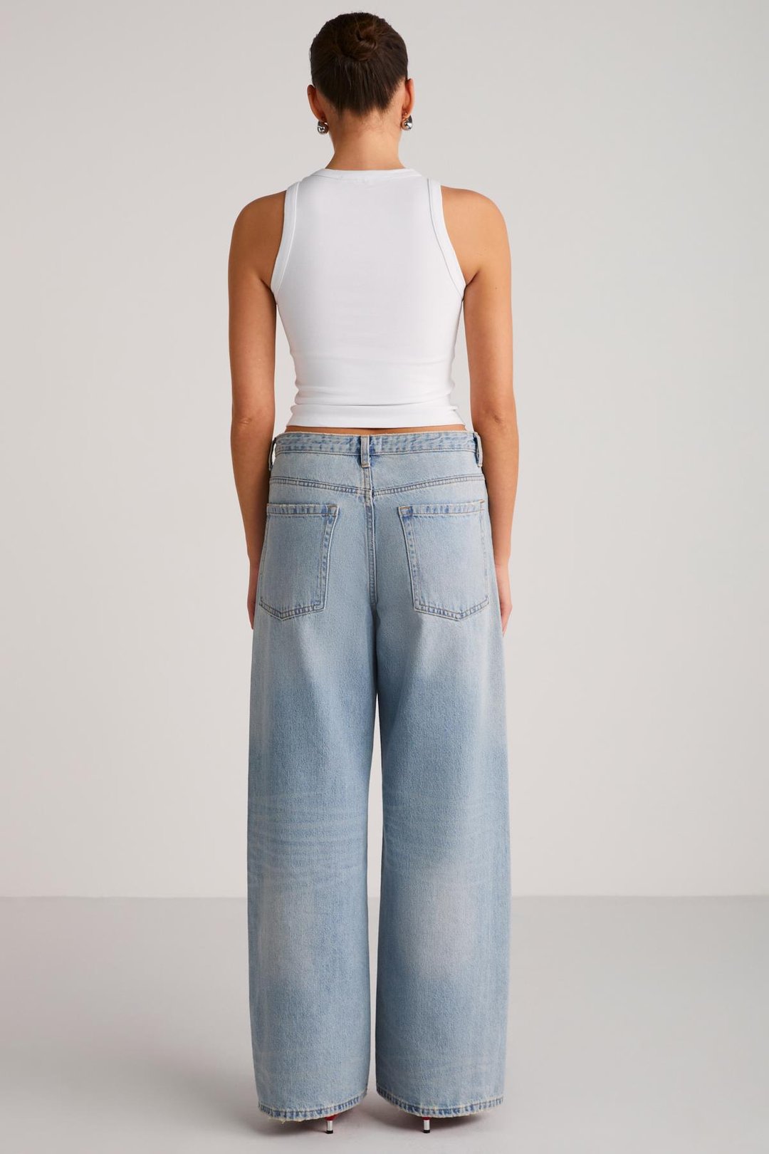 SPICE  Crop Beyaz Tekli T-Shirt