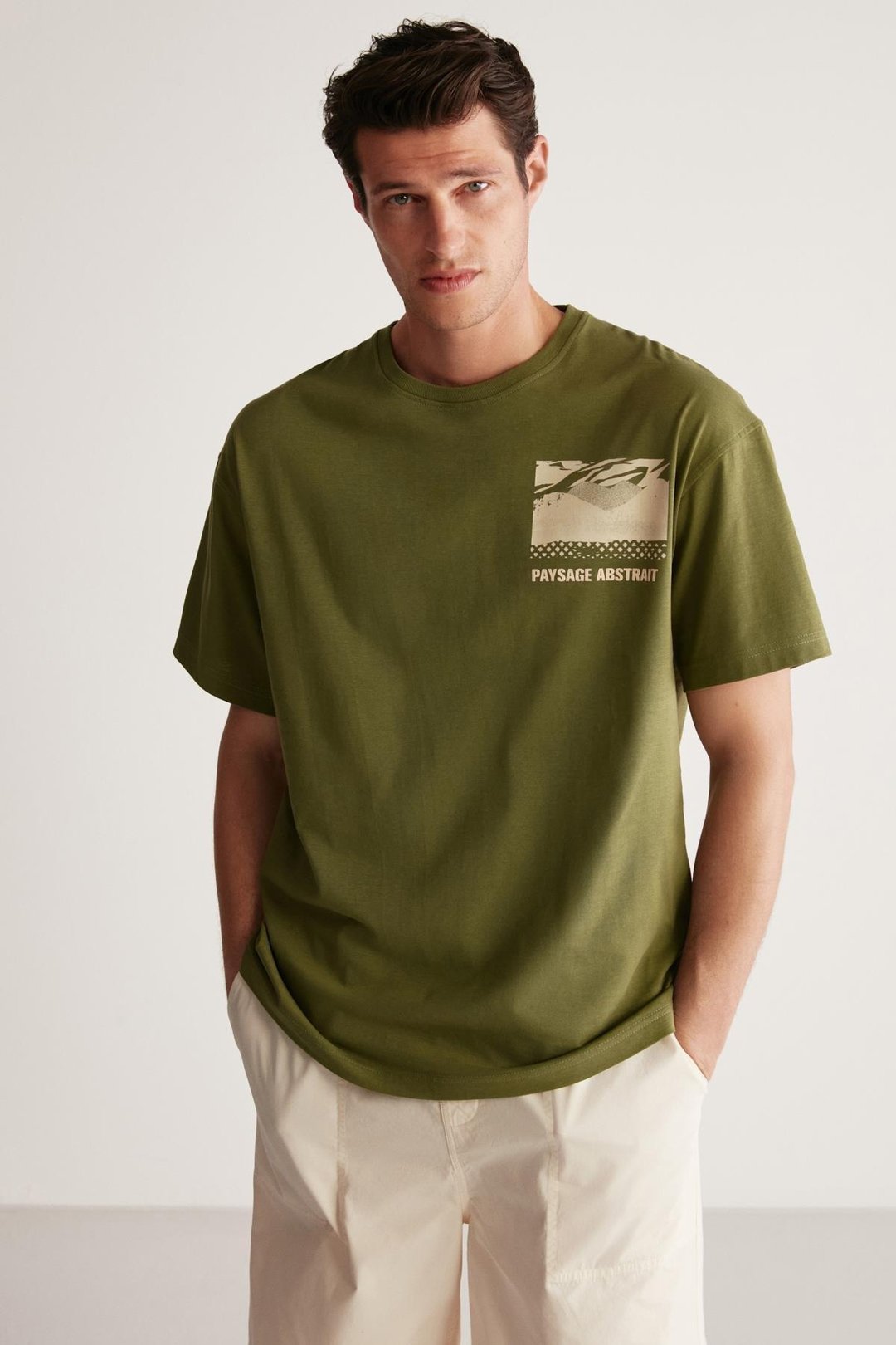 STUART  Oversize Haki  T-Shirt