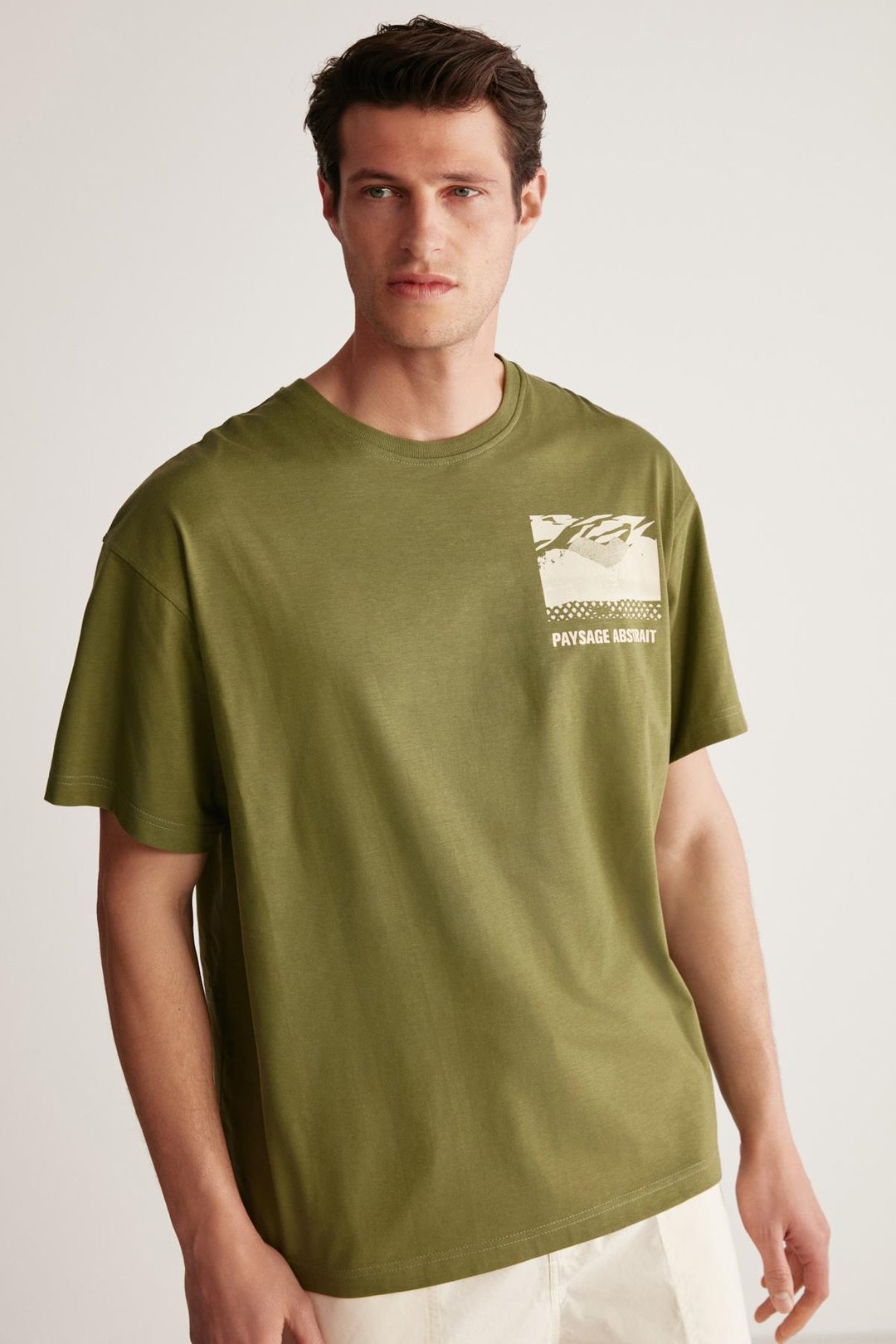 STUART  Oversize Haki  T-Shirt