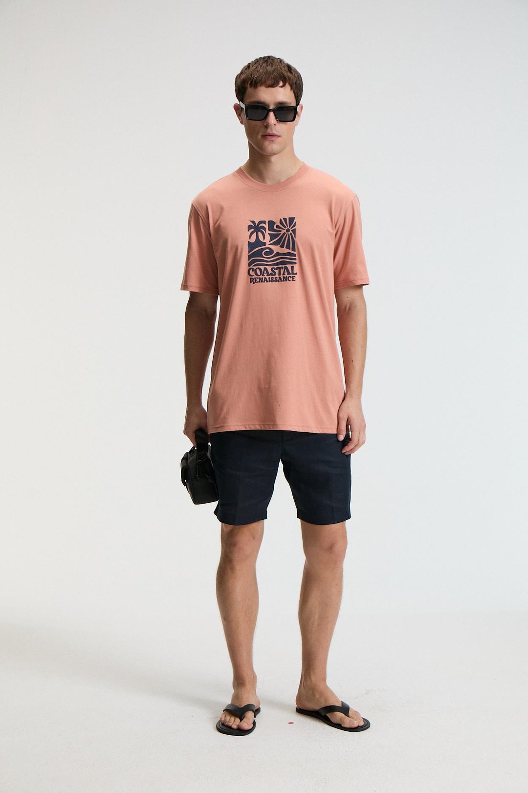 SWEET Erkek %100 Pamuk Oversize Fit Baskılı Kısa Kollu Yuvarlak Yakalı Yavruağzı T-Shirt