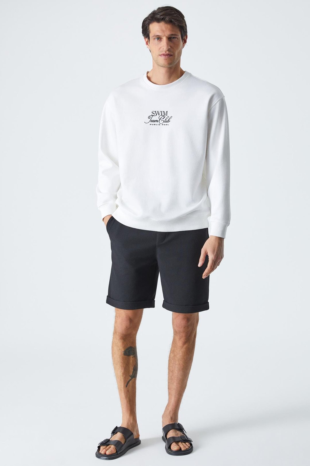 SWIM Erkek Comfort Fit Uzun Kollu Ekru T-Shirt