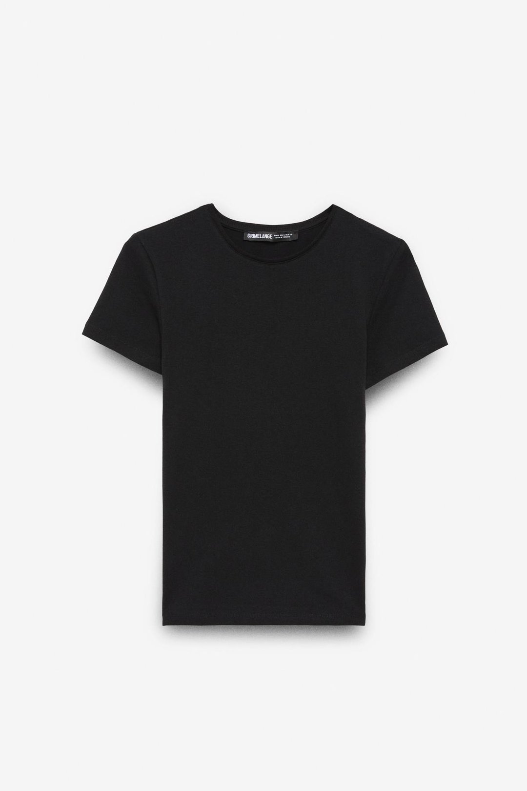 TARELIA Kadın Bisiklet Yaka Kısa Kollu Slim Siyah T-Shirt