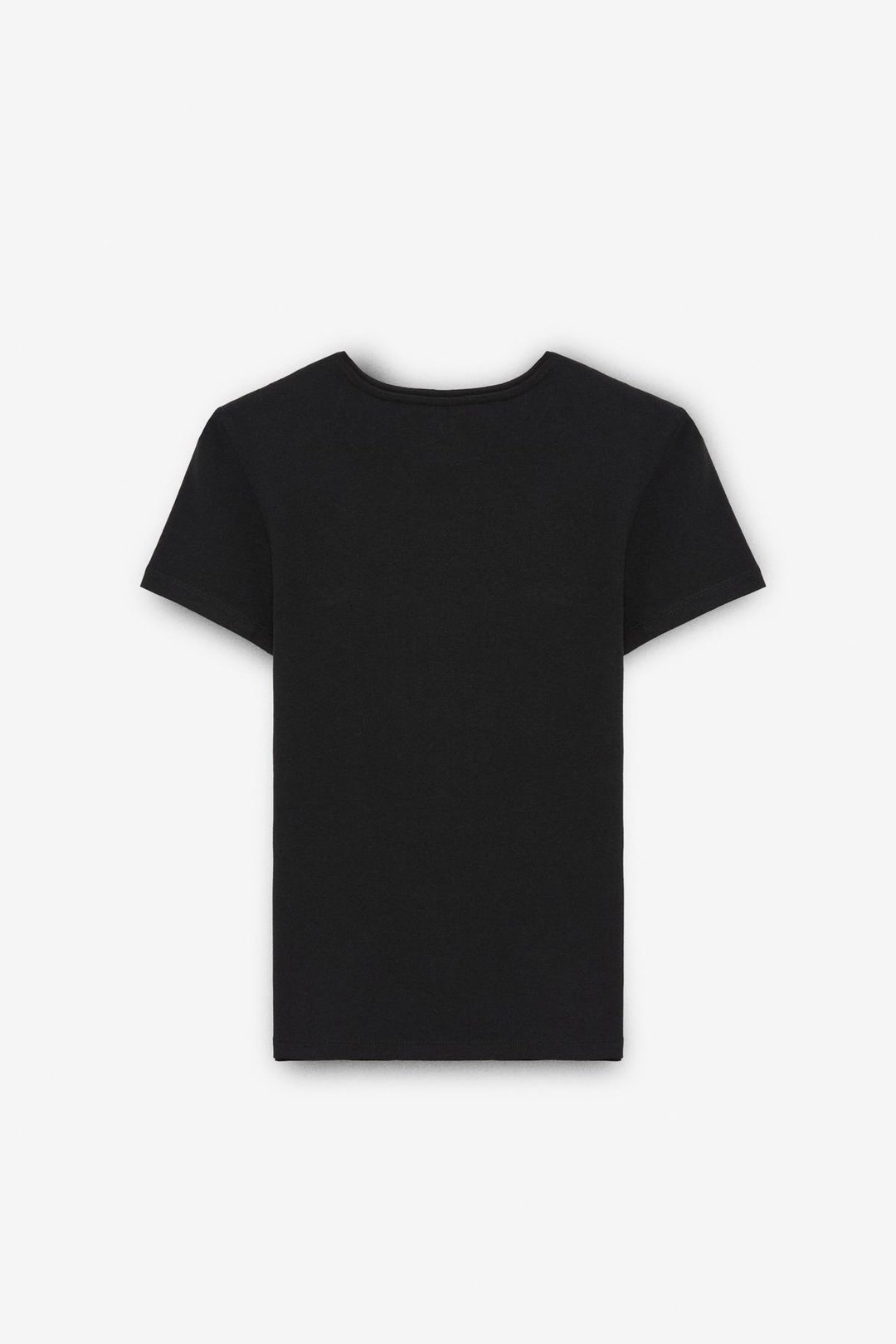 TARELIA Kadın Bisiklet Yaka Kısa Kollu Slim Siyah T-Shirt