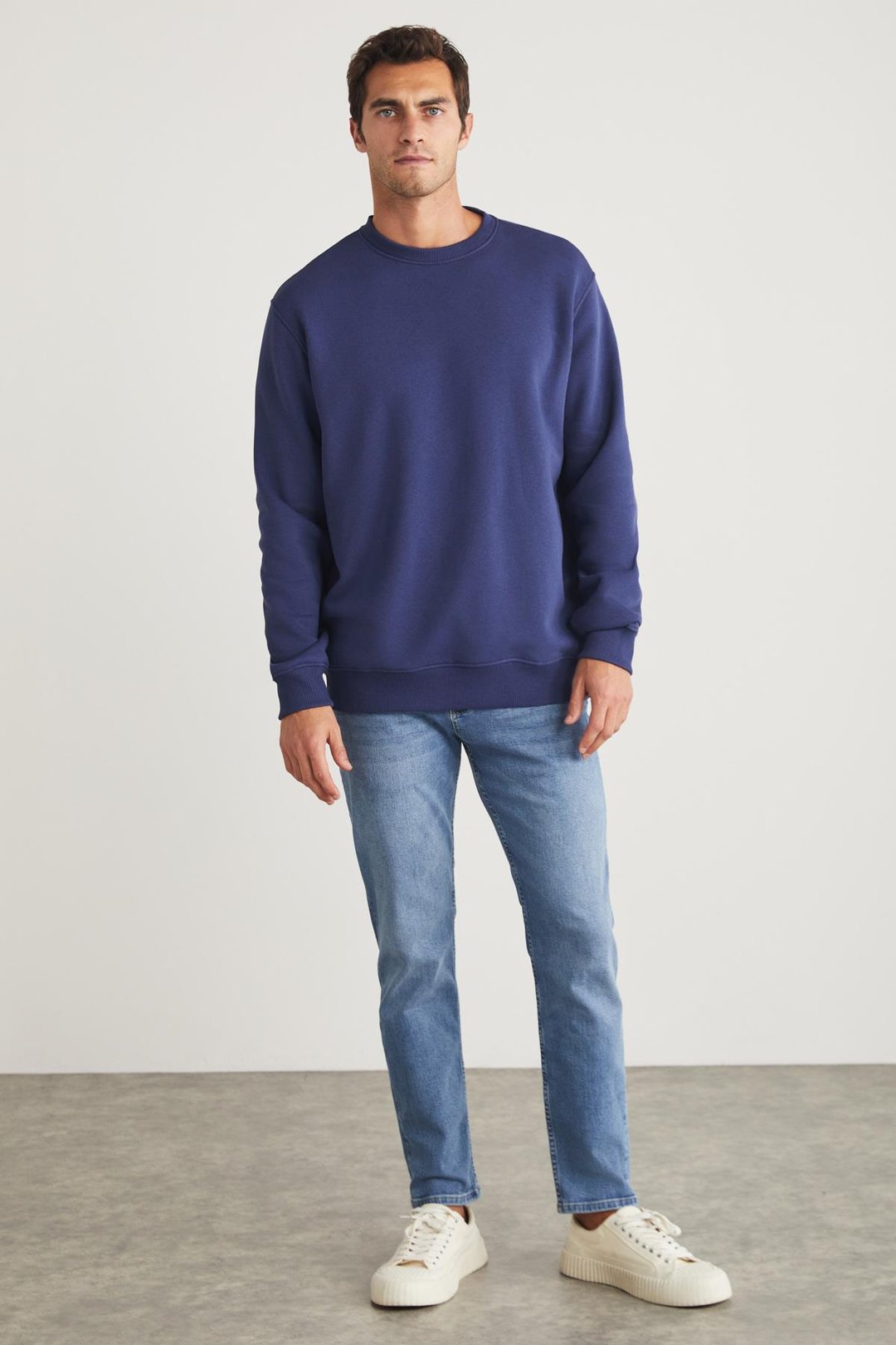 TRAVIS Relaxed Regular Lacivert  Sweatshirt
