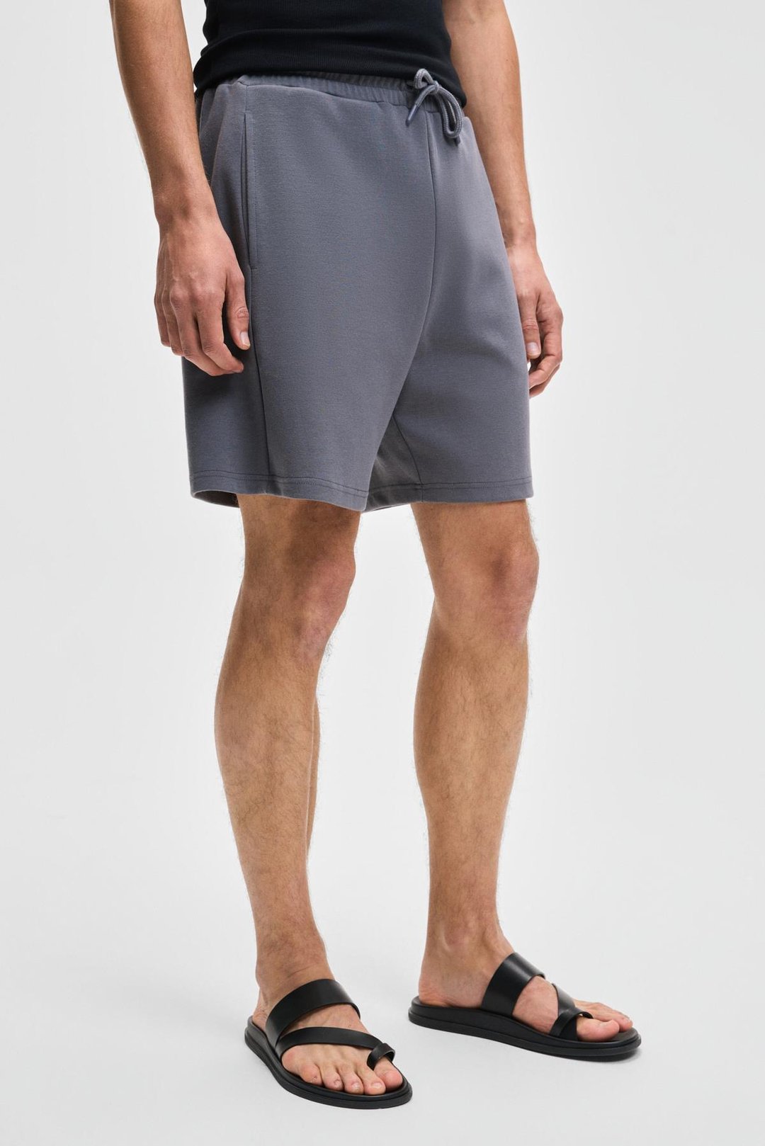 TYRONE Erkek Beli Lastikli Arka Tek Cepli Relaxed Fit Gri Şort