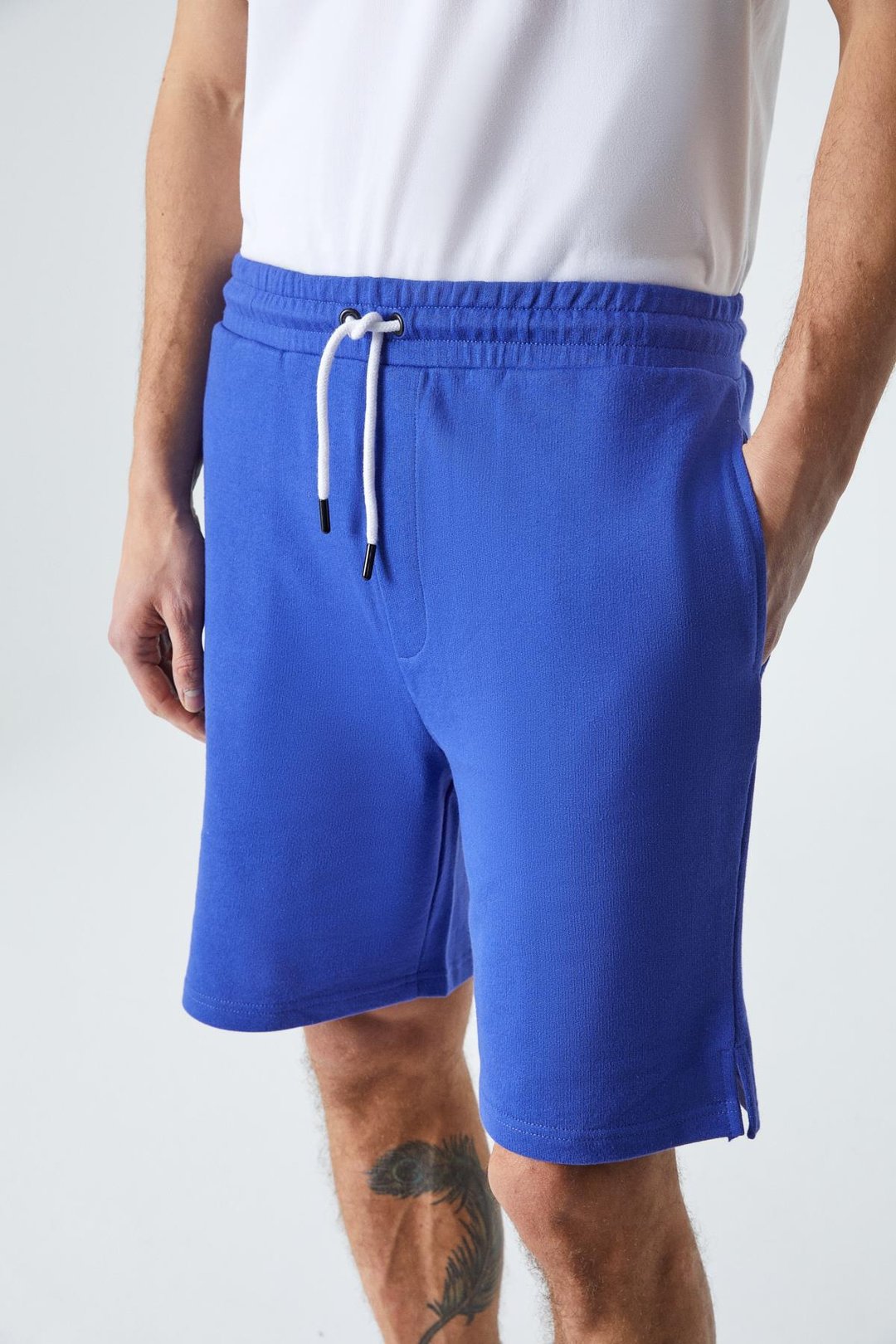 UNCERTAIN Erkek Comfort Fit Parlament Mavi Şort & Bermuda