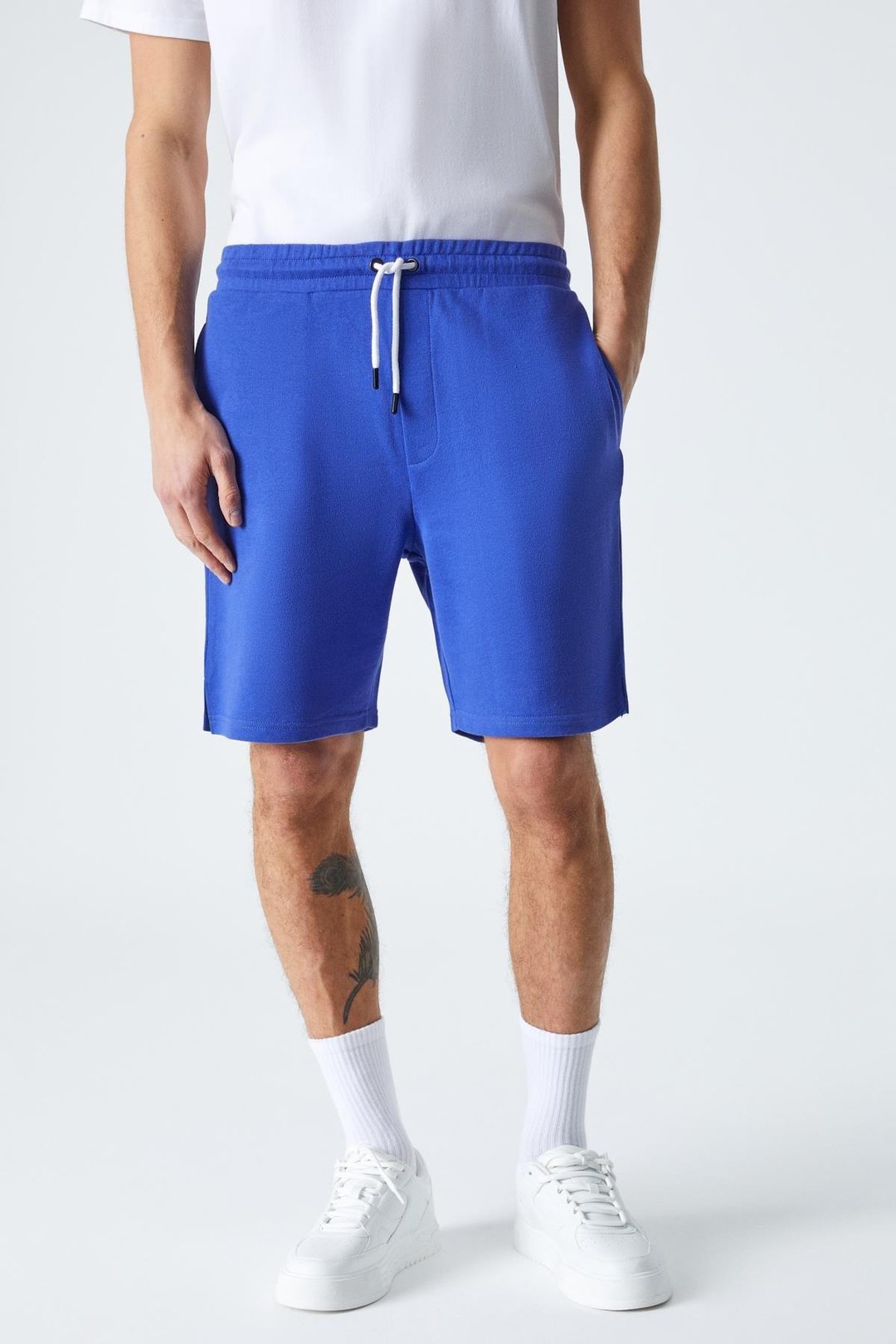 UNCERTAIN Erkek Comfort Fit Parlament Mavi Şort & Bermuda