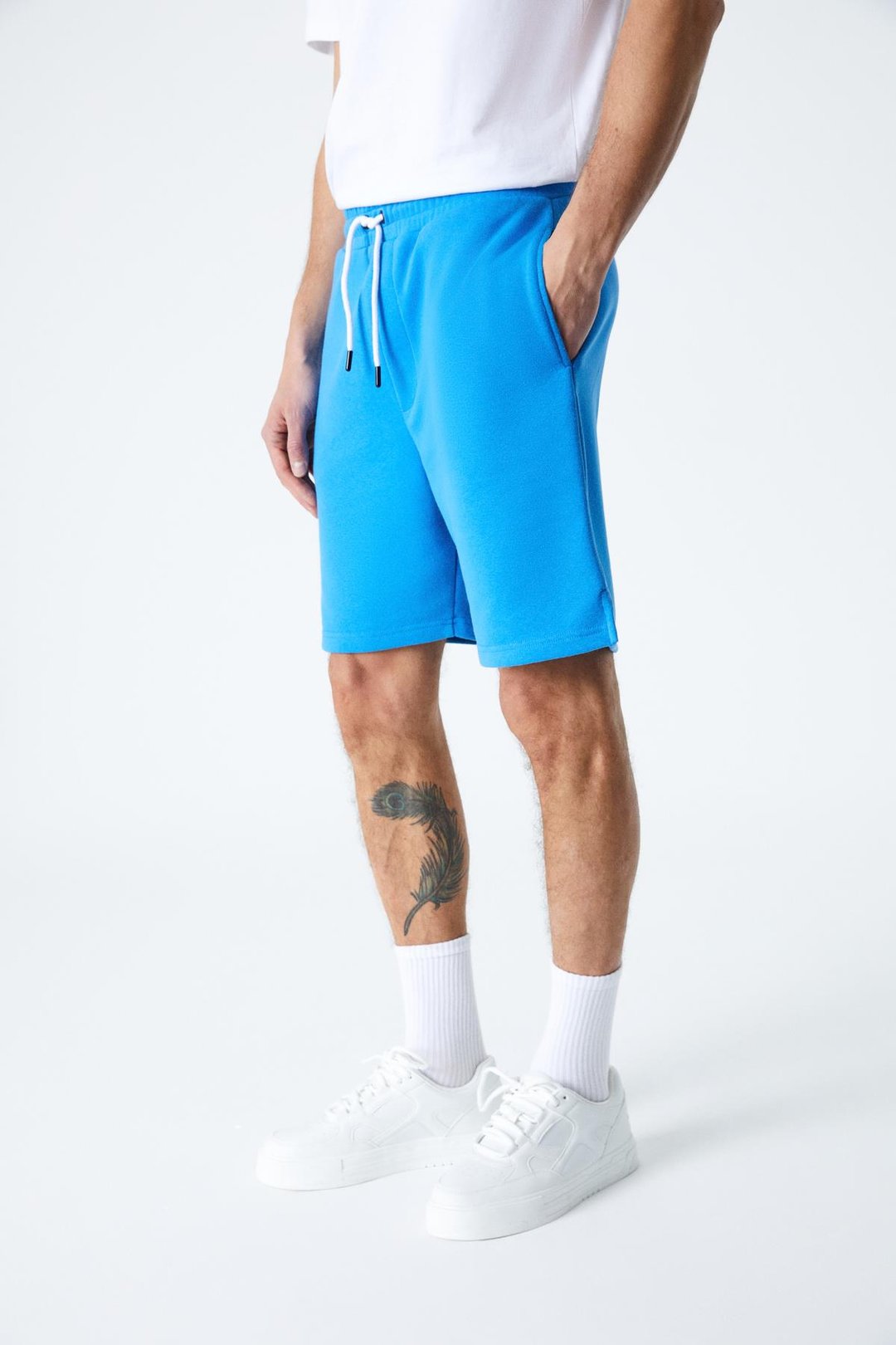 UNCERTAIN Erkek Comfort Fit Saks Mavi Şort & Bermuda