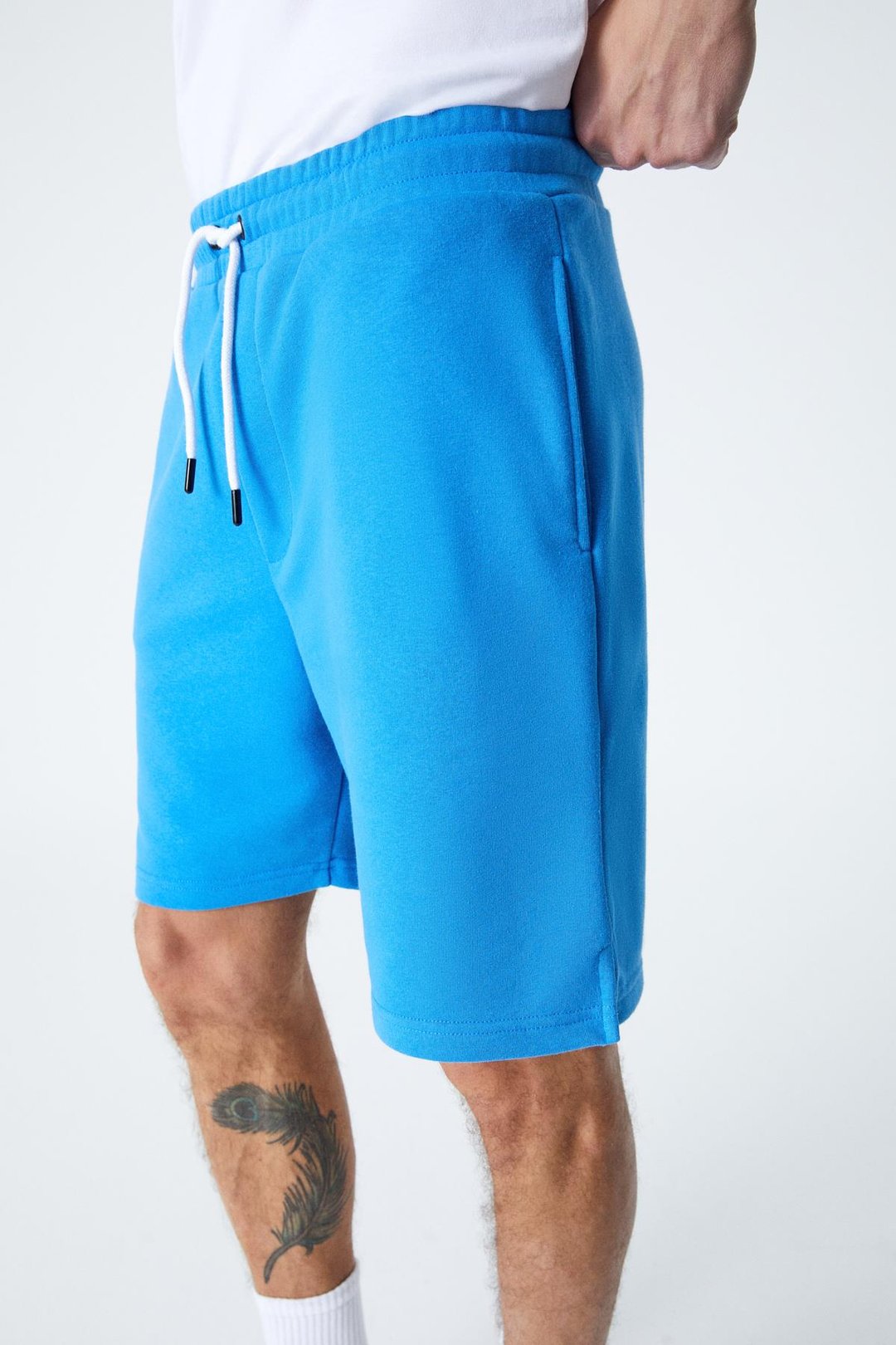 UNCERTAIN Erkek Comfort Fit Saks Mavi Şort & Bermuda