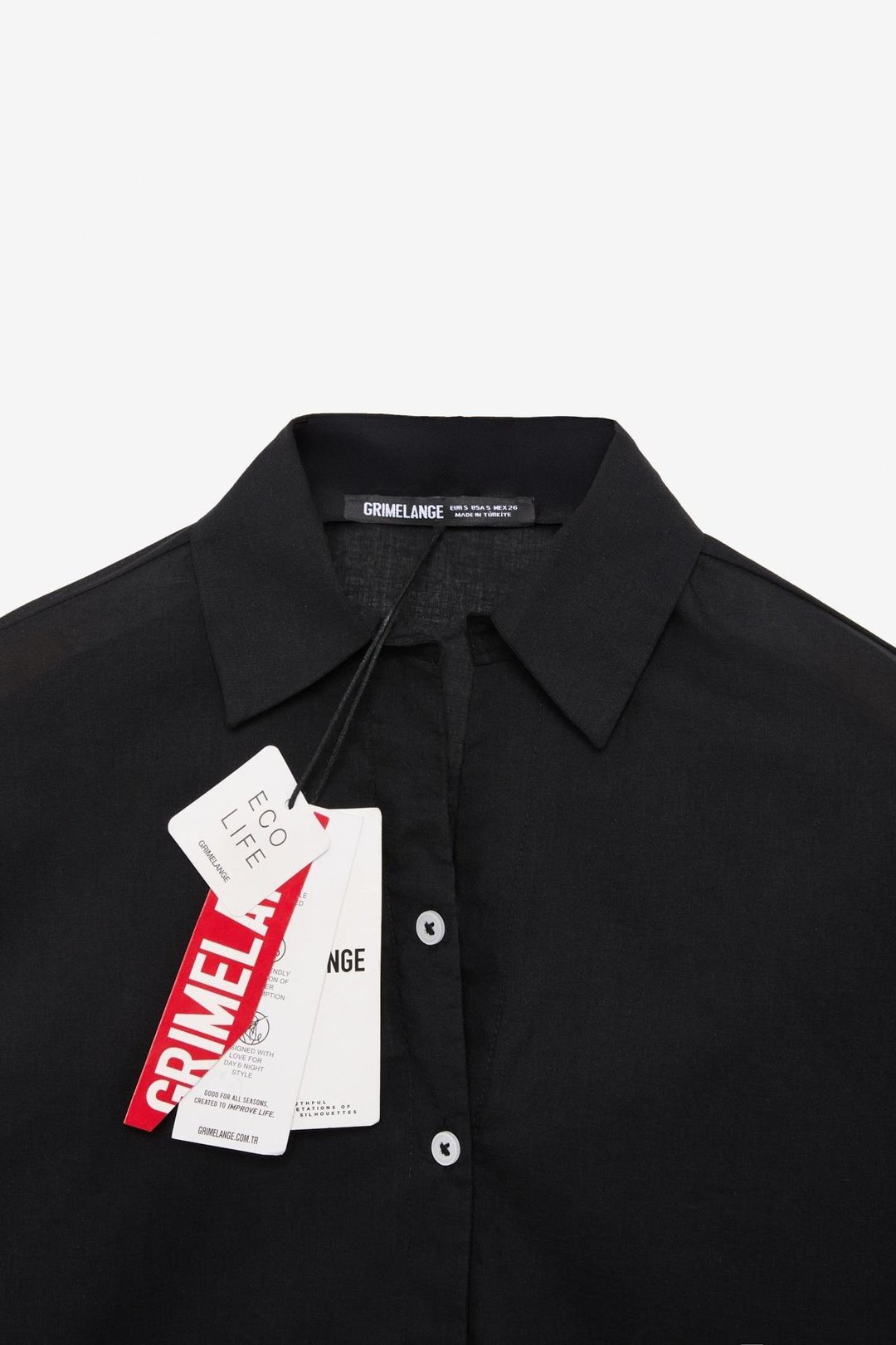 VARAZDIN Kadın Oversize Uzun Kollu %100 Pamuk Gömlek Yaka Uzun İnce Siyah Gömlek