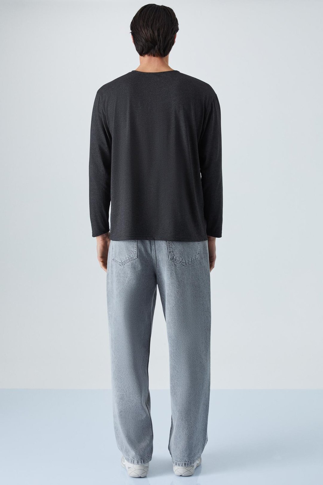 VENEZIA Erkek Özel Rustik Dokulu Antrasit Sweatshirt