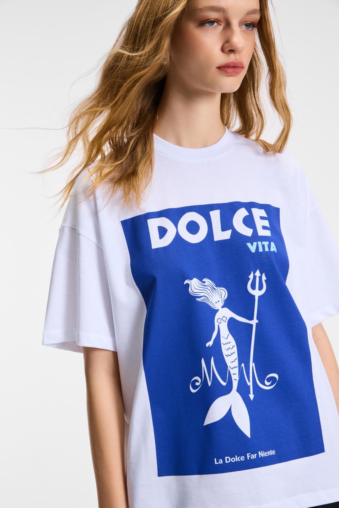 VEYMIRA Kadın %100 Pamuk Bisiklet Yaka Kısa Kollu Oversize Fit Beyaz T-Shirt