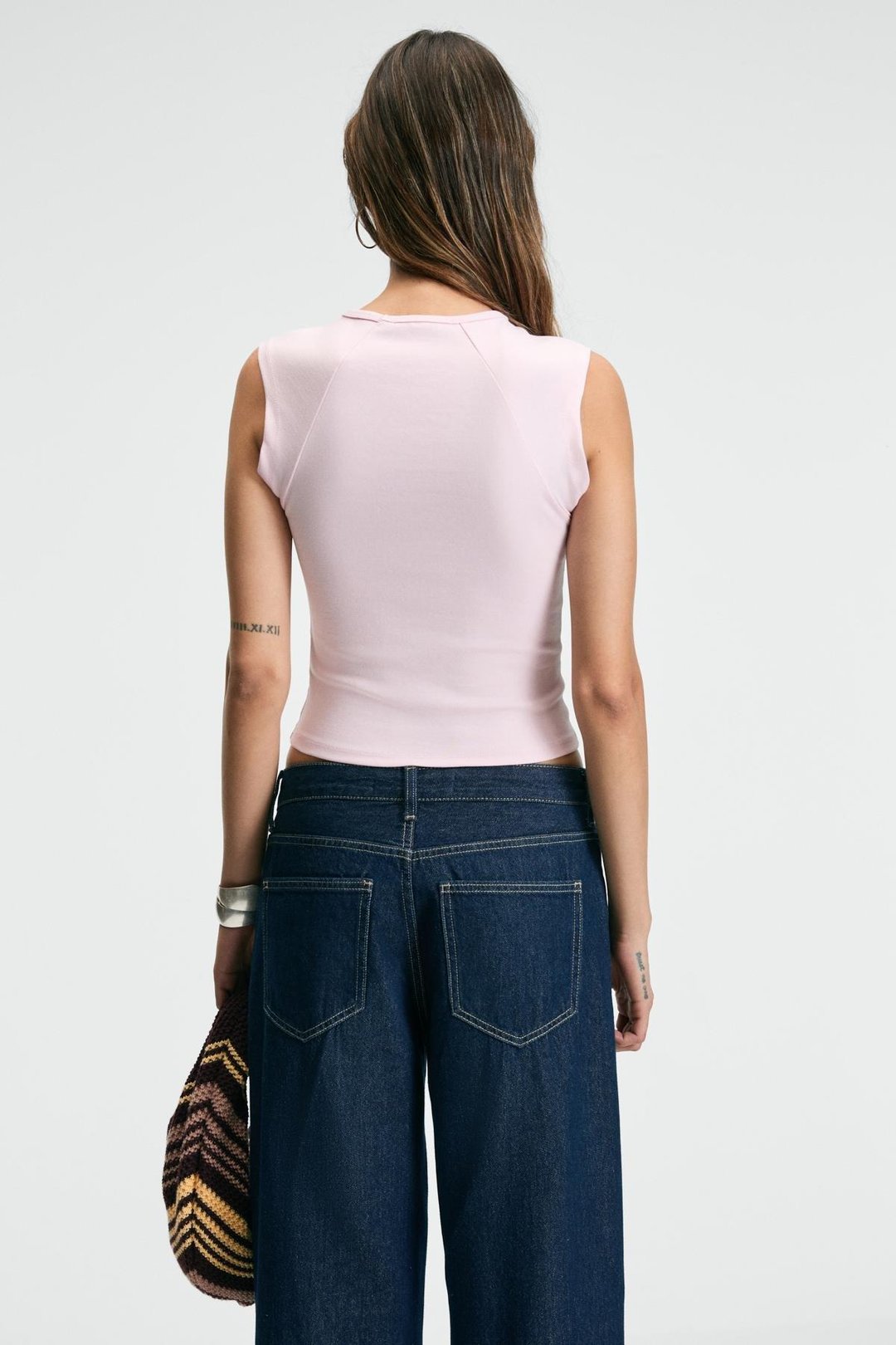 VIOZA Kadın Bisiklet Yaka Önü Baskılı Slim Pembe T-Shirt