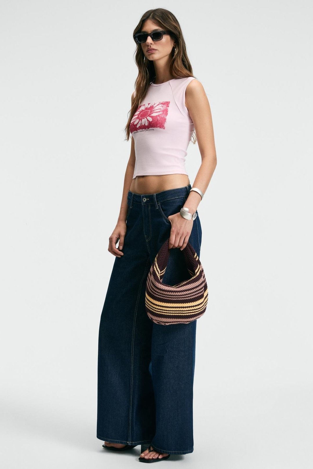 VIOZA Kadın Bisiklet Yaka Önü Baskılı Slim Pembe T-Shirt