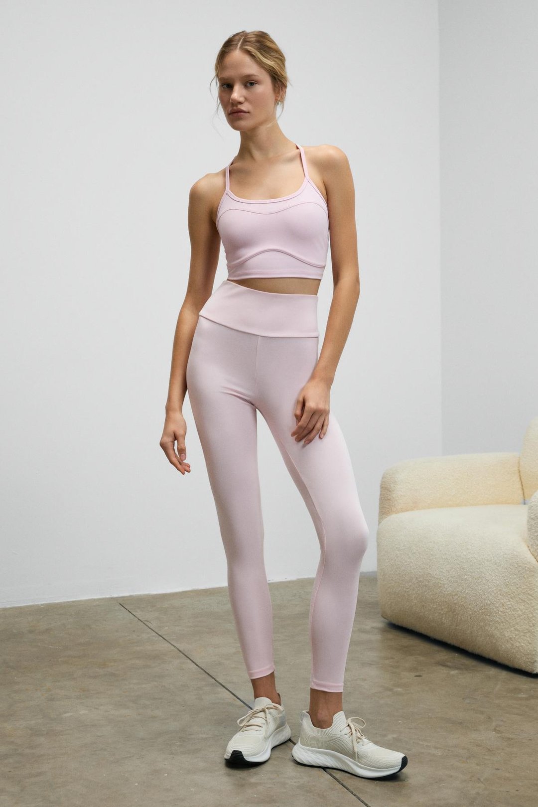 VYNEORA Kadın Esnek Ve Yumuşak Dokulu Pembe Tayt