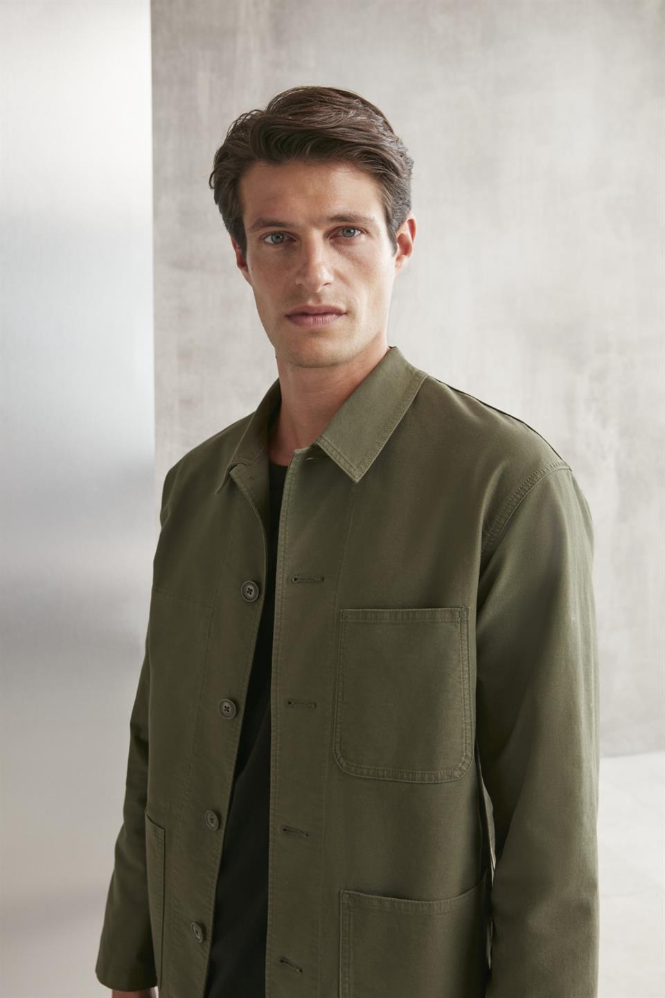 WAGNER  Regular Haki Tekli Ceket