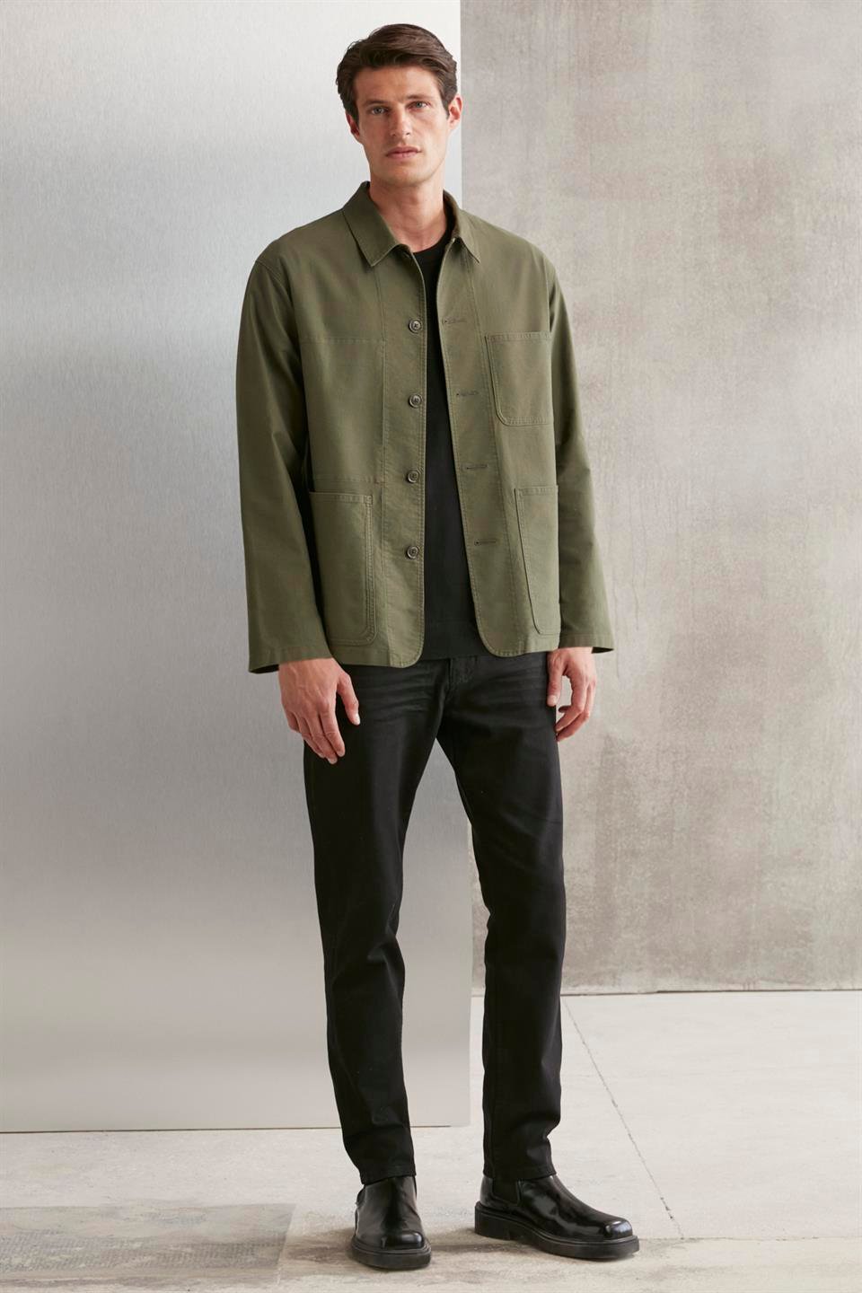 WAGNER  Regular Haki Tekli Ceket