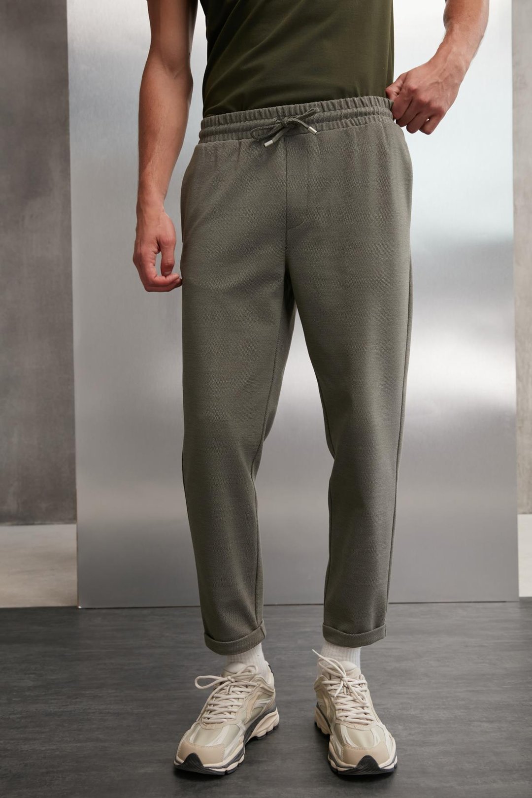 WALSH Erkek Regular Haki Tekli Pantolon