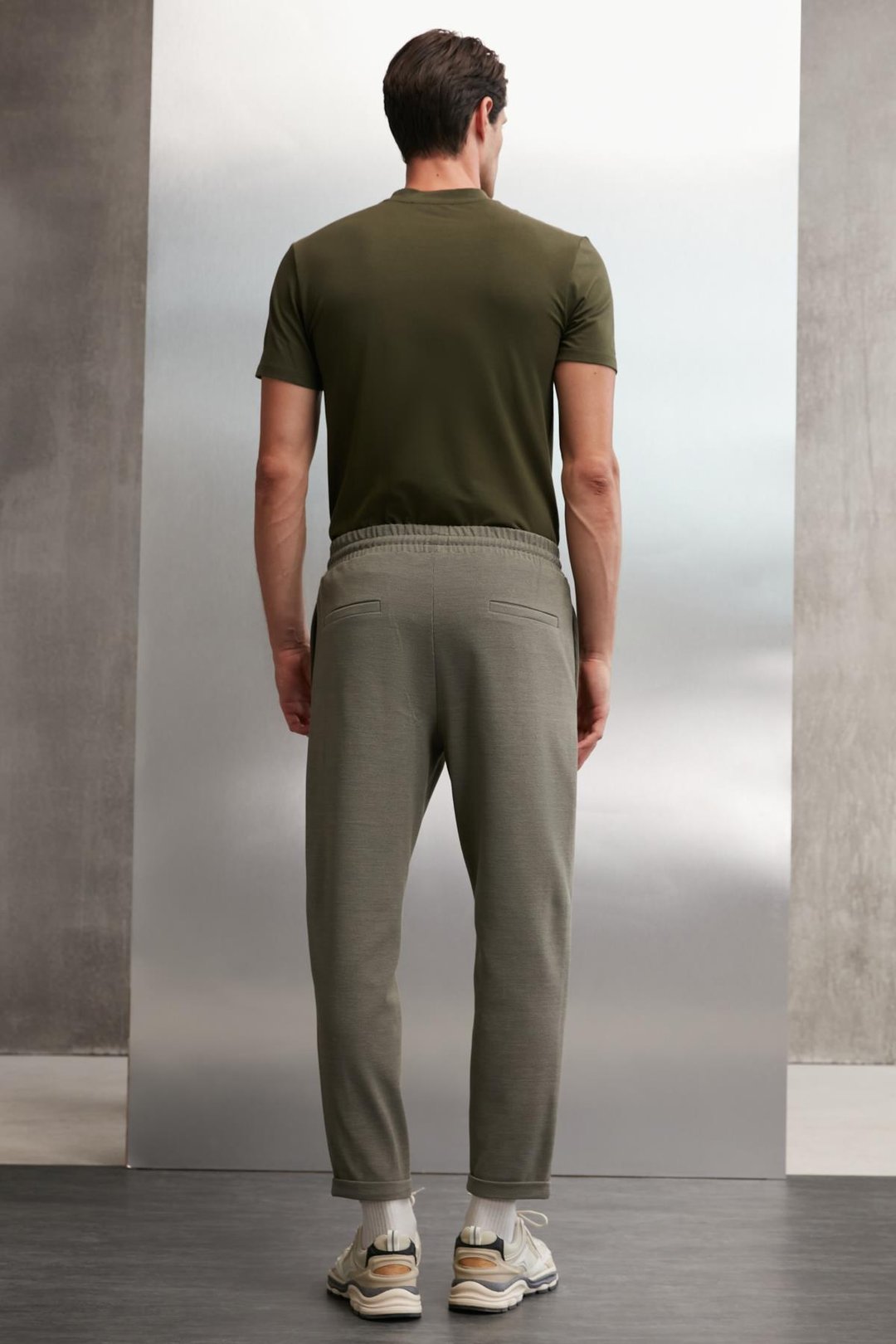 WALSH Erkek Regular Haki Tekli Pantolon