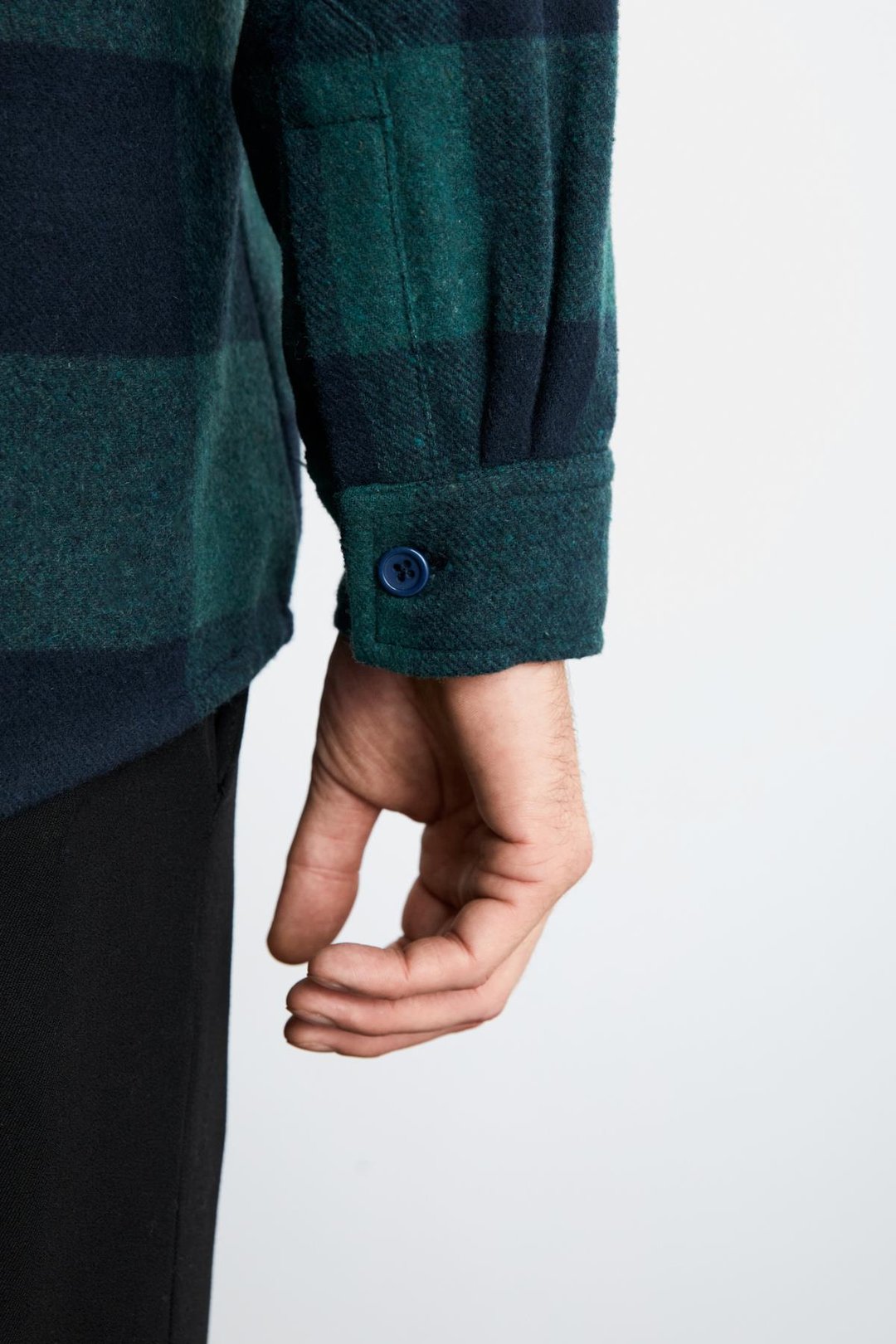 Wıldy Erkek Relaxed Fit Kareli Oduncu Gömlek Yaka Düğmeli Yeşil Gömlek