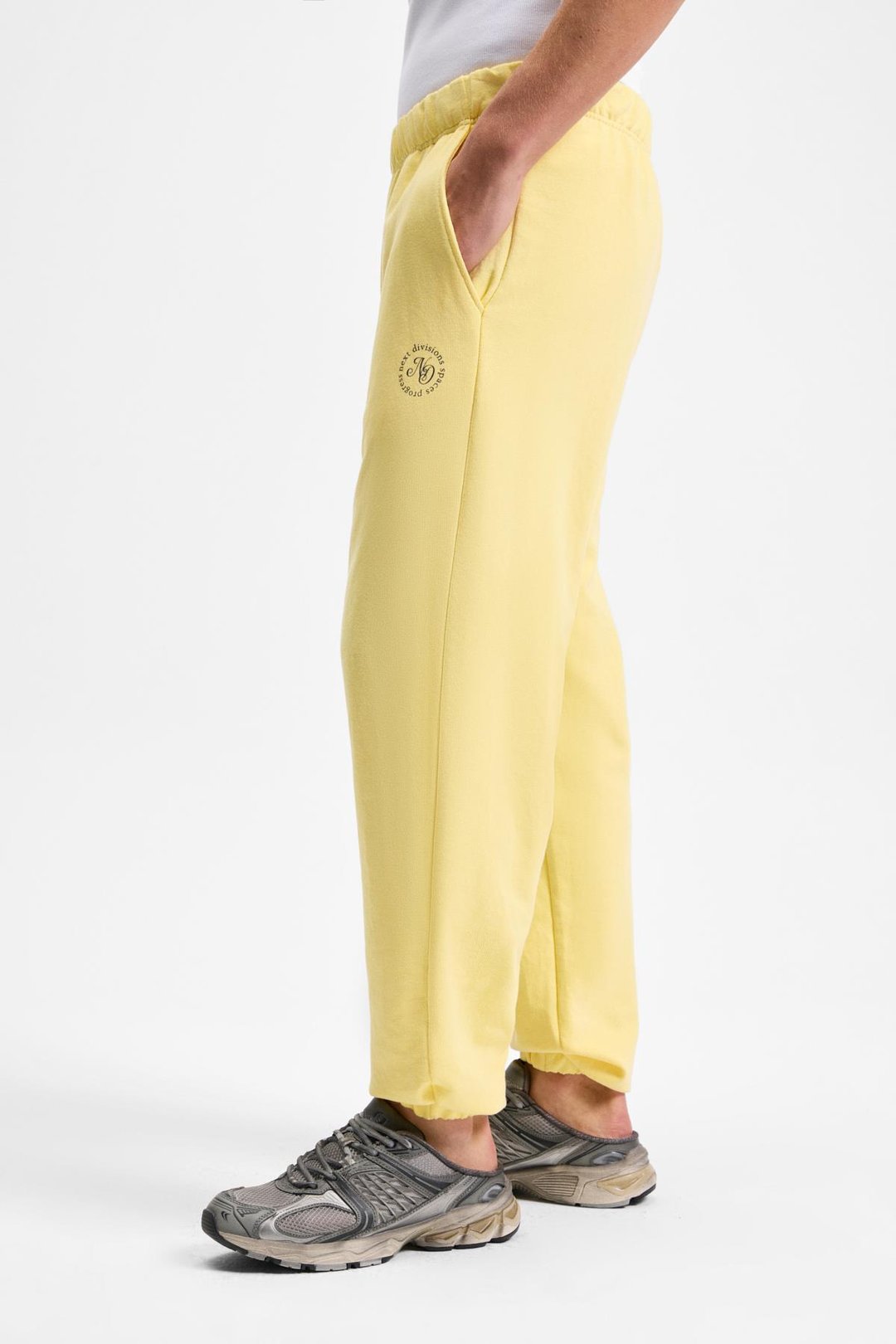 YOANE Erkek Bağlamalı Lastikli Bel Ve Paça Sarı Eşofman Altı