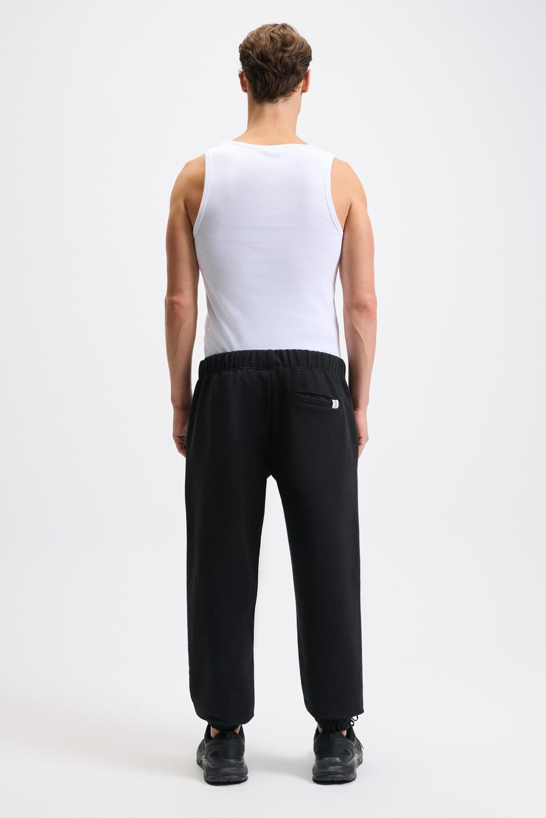 YOANE Erkek Bağlamalı Lastikli Bel Ve Paça Siyah Eşofman Altı